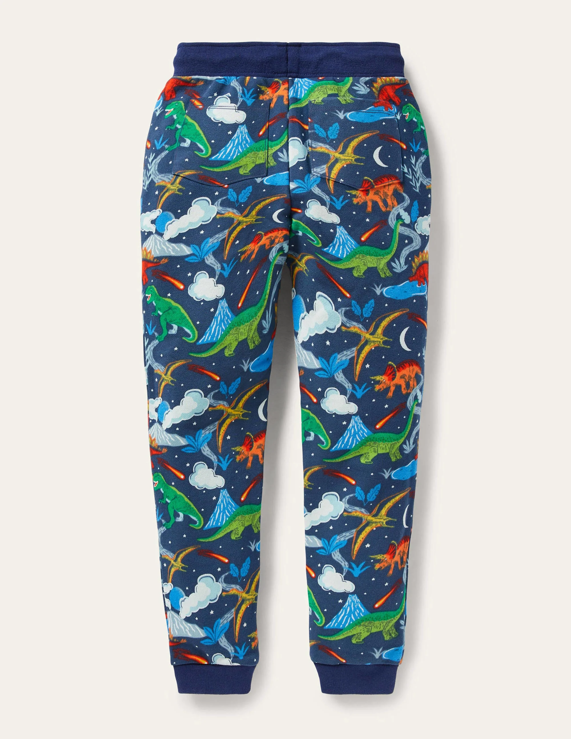 Printed Joggers-Stormy Blue Dinosaurs - Image 2