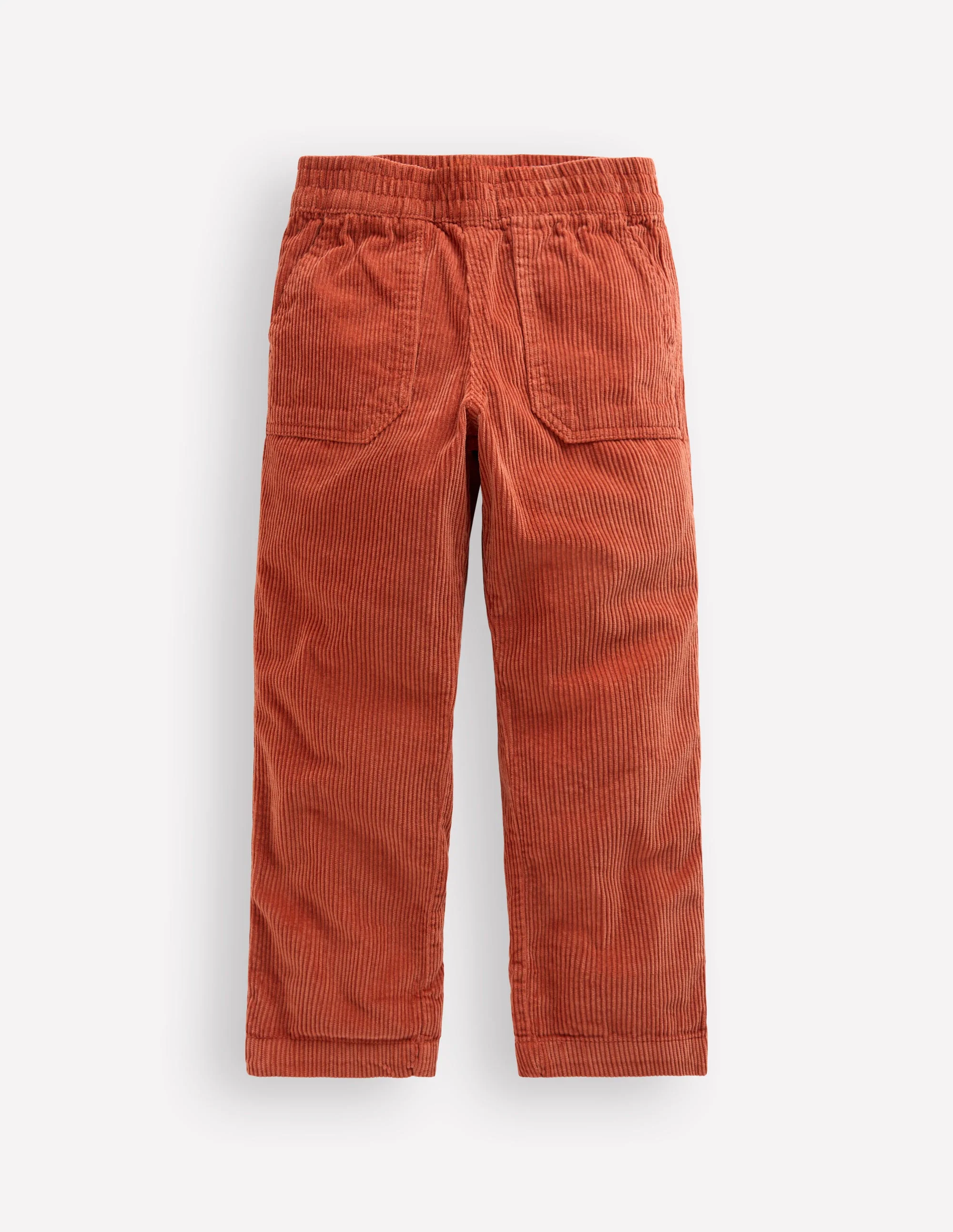 Pull-on Cord Trousers-Roasted Chestnut Brown