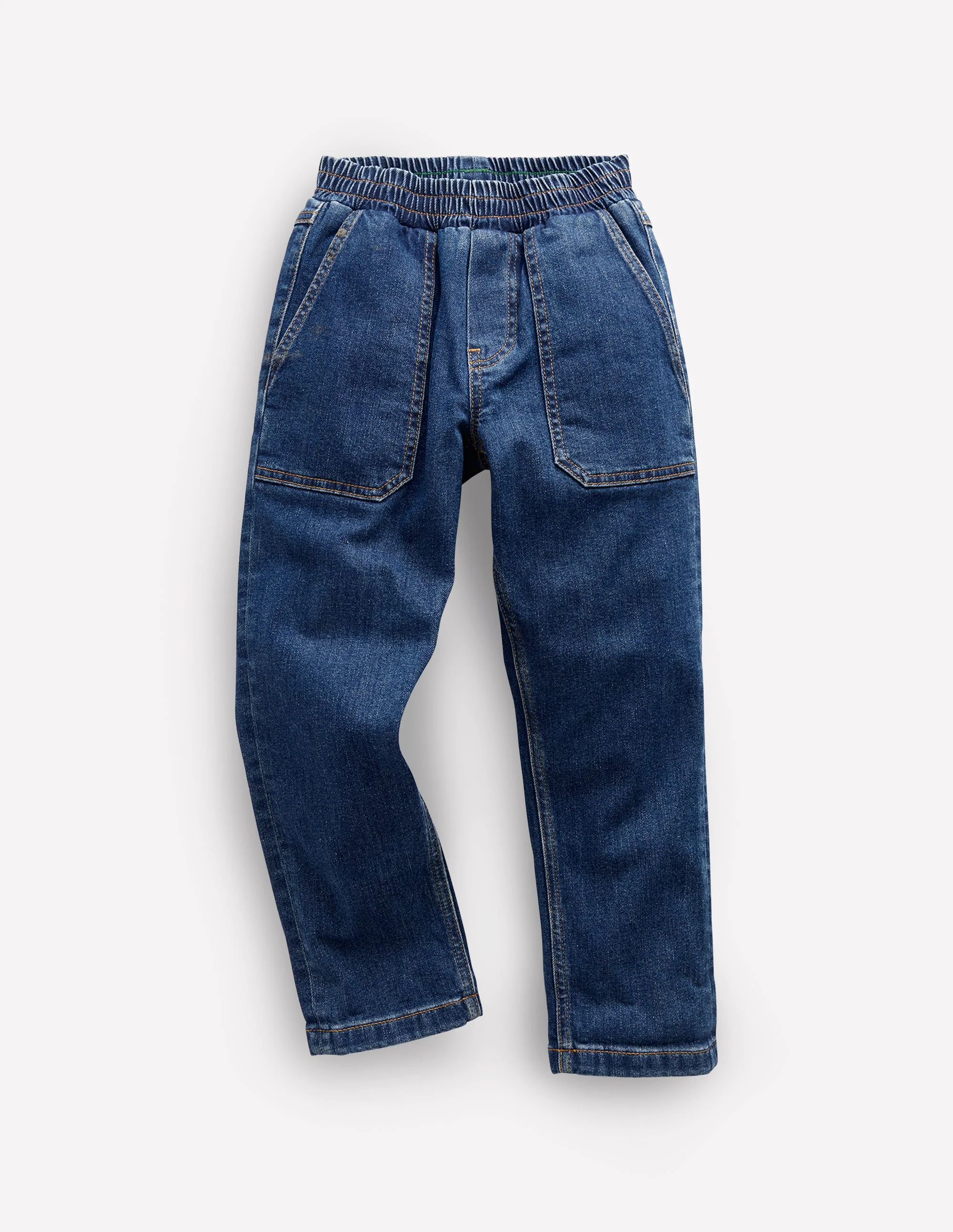 Pull-on Jeans-Mid Wash