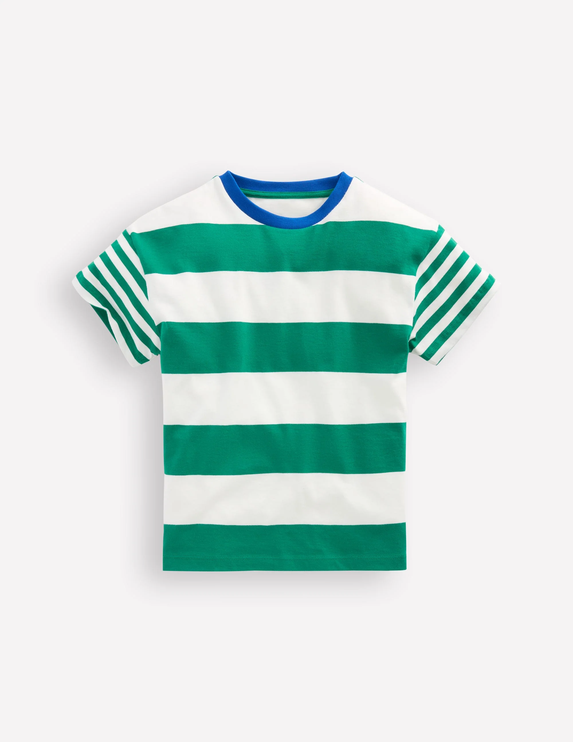 Relaxed Hotchpotch T-shirt-Jewel Green/Soft Ivory
