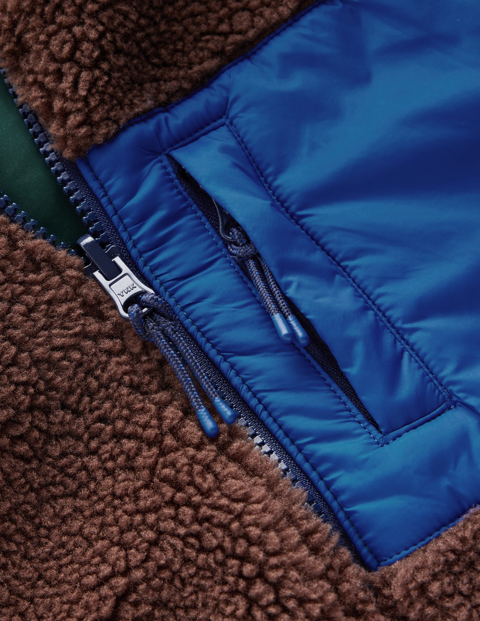 Reversible Borg Bomber Coat-Malachite Green/Raw Umber - Image 7