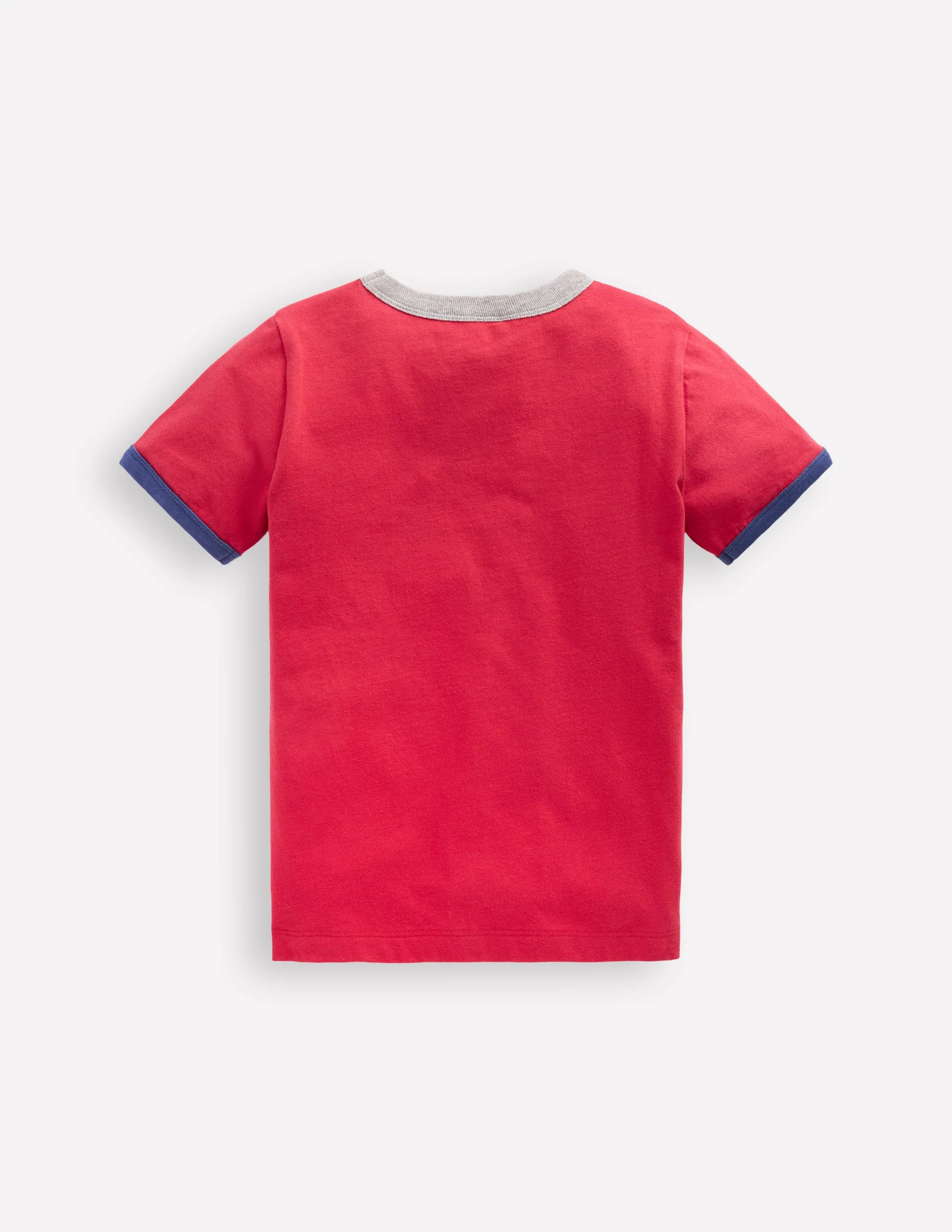 Ringer T-Shirt-Cherry Tomato Red - Image 3