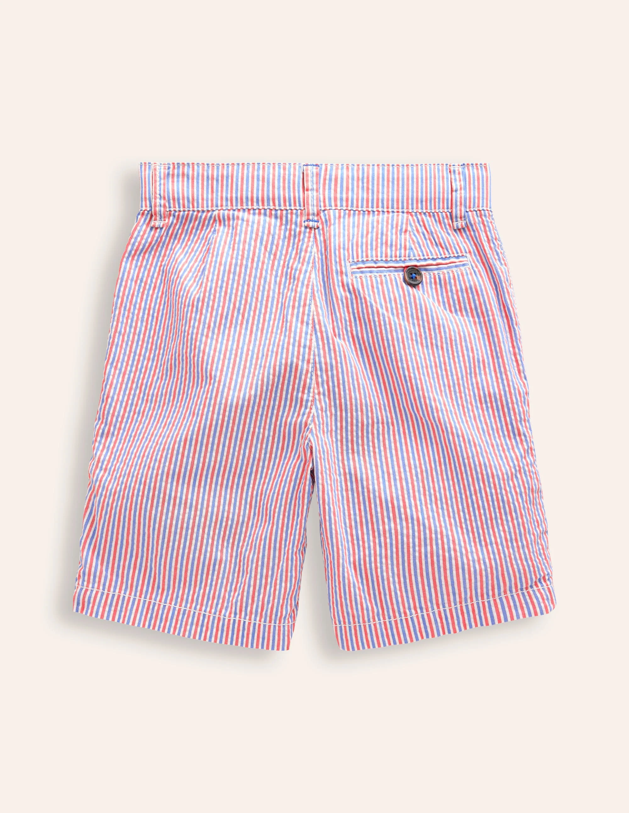 Seersucker Shorts-Jam Red/ Blue Stripe - Image 2