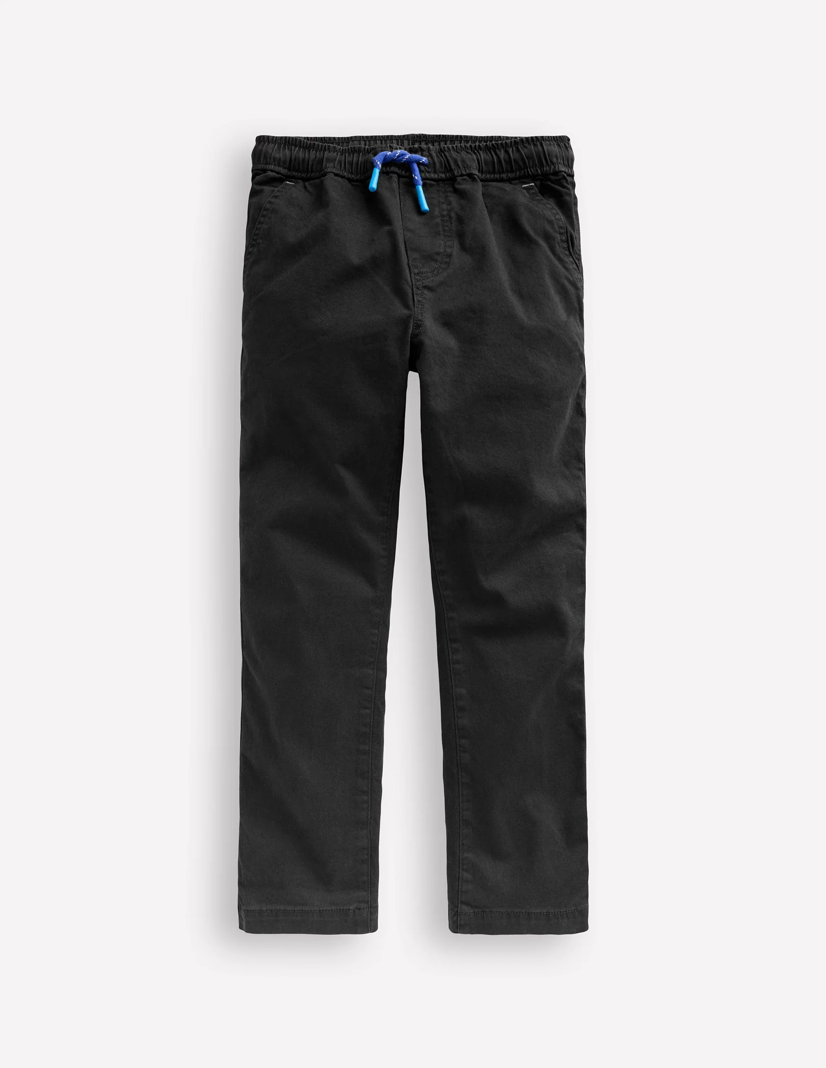 Slim Pull-on Trousers-Black