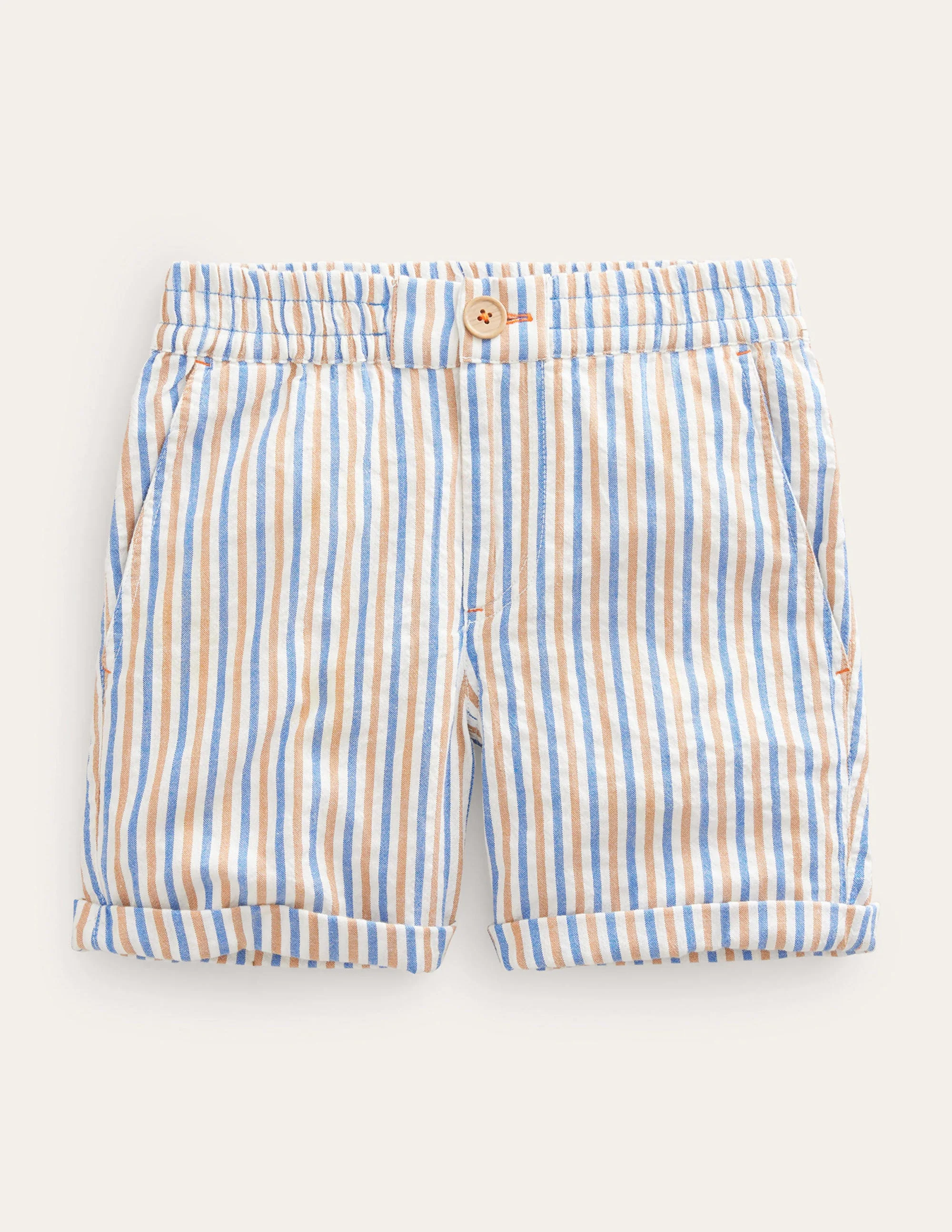 Smart Roll-Up Shorts-Cabana Blue/Chipmunk