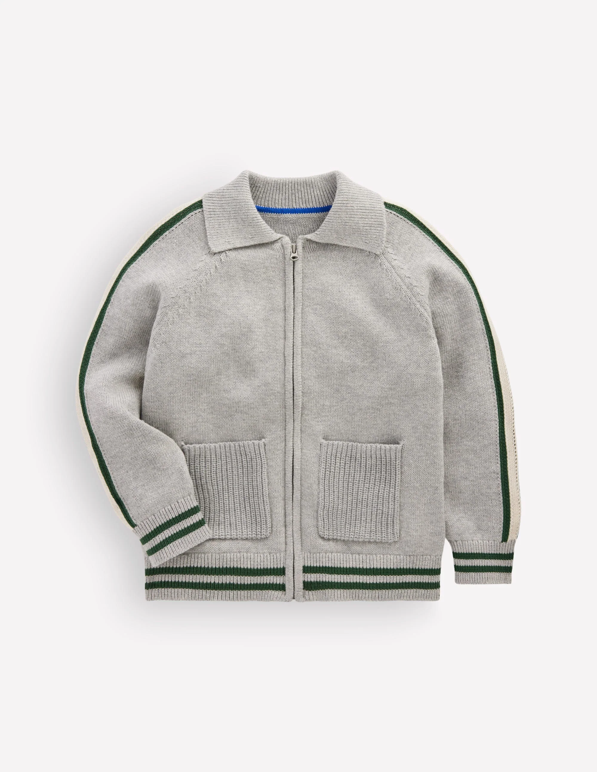 Smart Zip-through Jumper-Grey Marl - Image 4