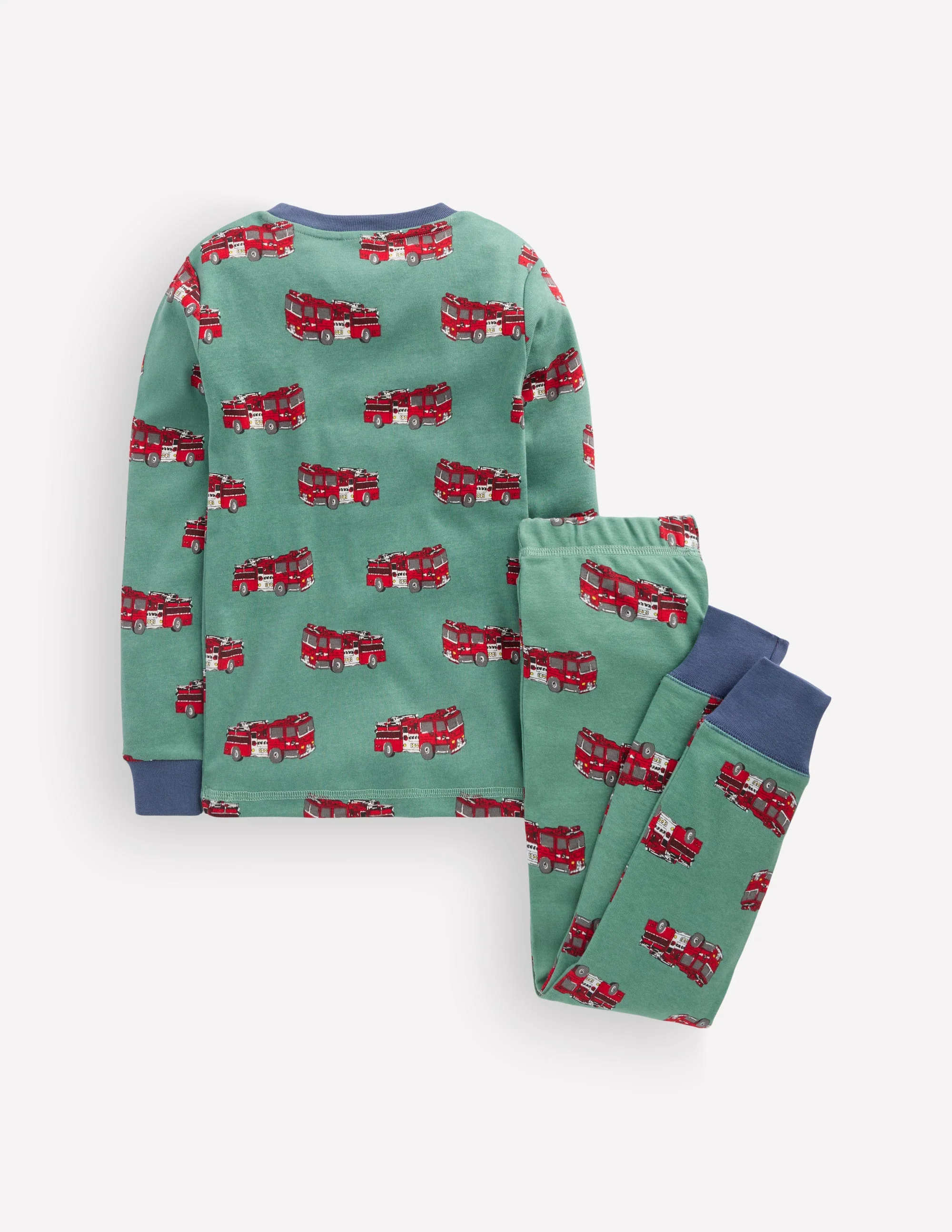 Snug Long John Pyjamas-Fire Trucks - Image 2