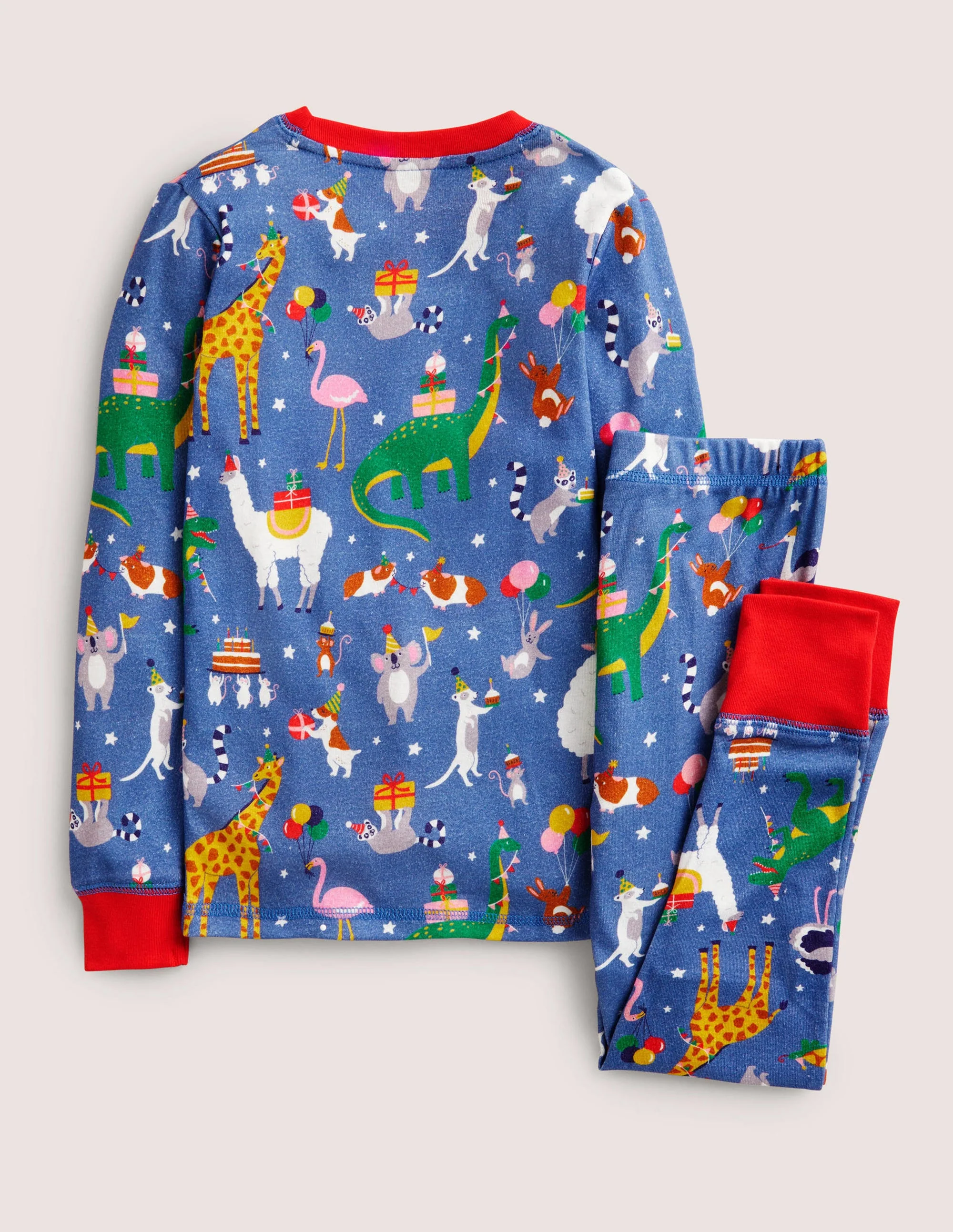 Snug Single Long John Pyjamas-Multi Birthday Print - Image 2