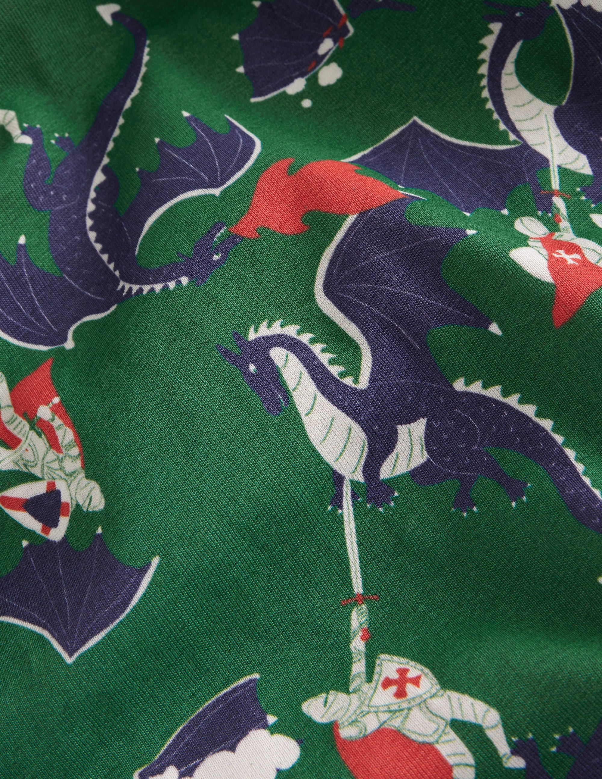 Snug Twin Pack Pyjamas-Green Dragon and Stripe - Image 2