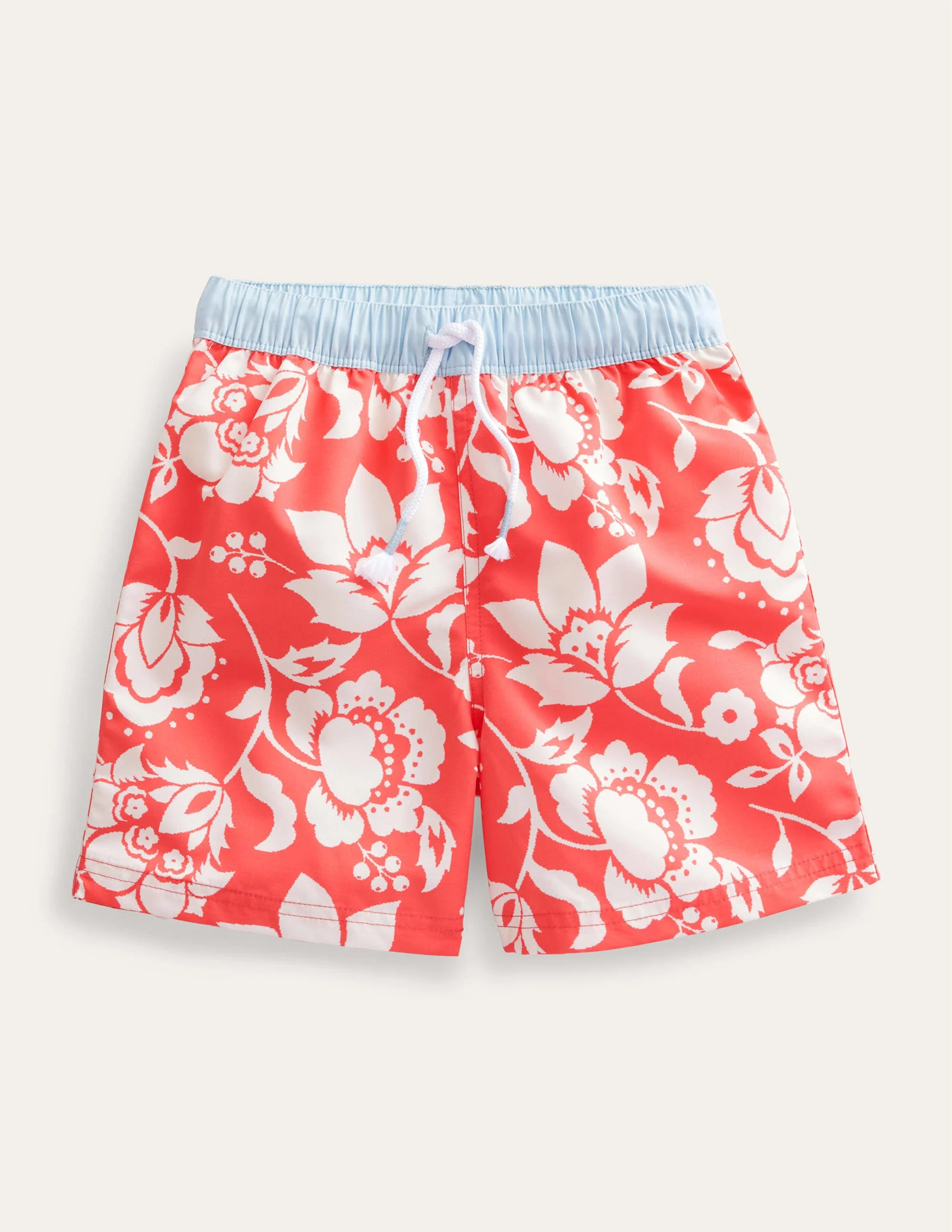 Swim Shorts-Red Floral