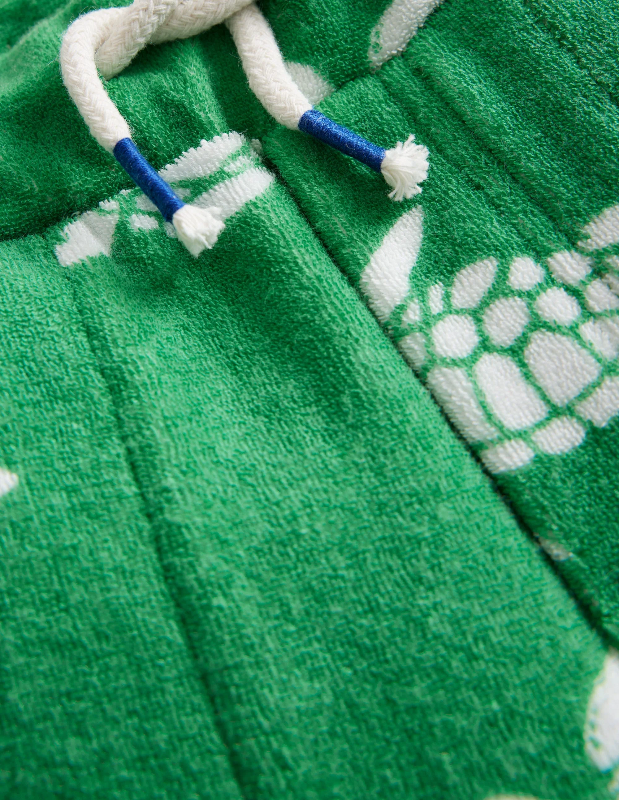 Towelling Sweat Shorts-Pea Green Turtles - Image 3