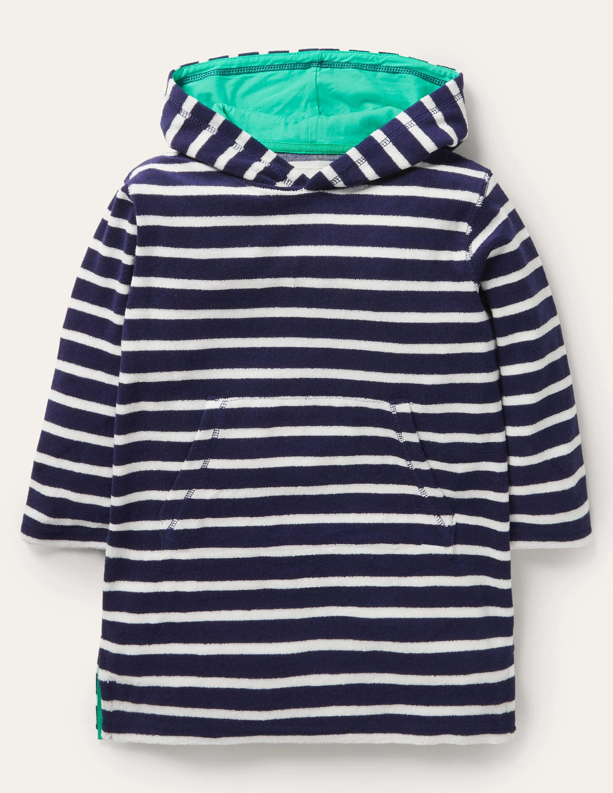 Towelling Throw-on-College Navy/White