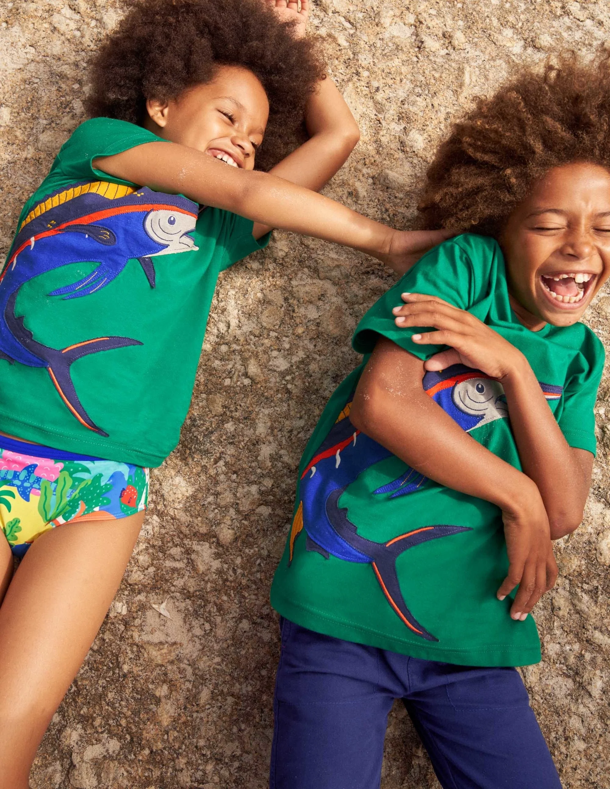 Underwater Appliqué T-shirt-Tropical Green Swordfish - Image 5