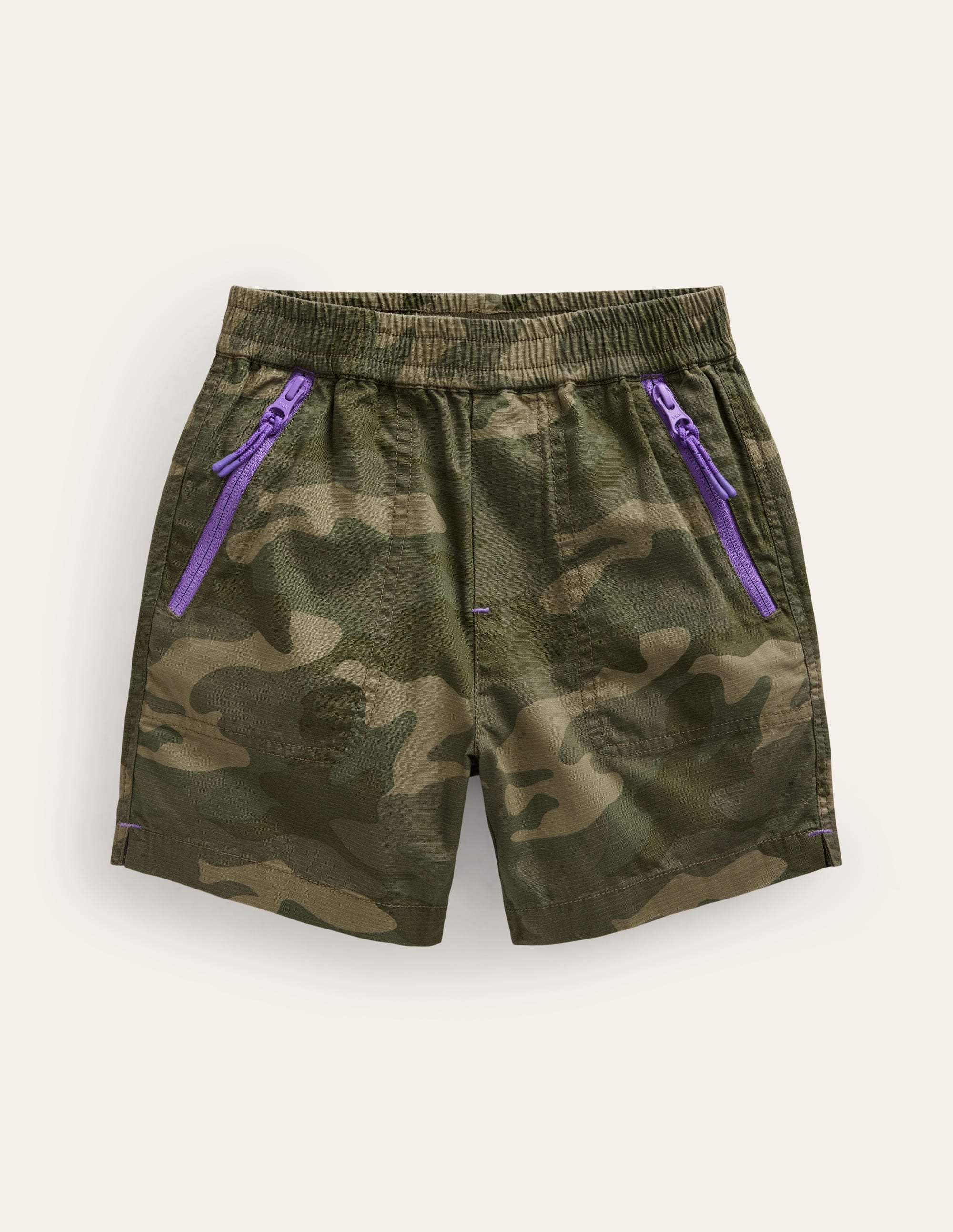 Utility Ripstop Shorts-Khaki Camo