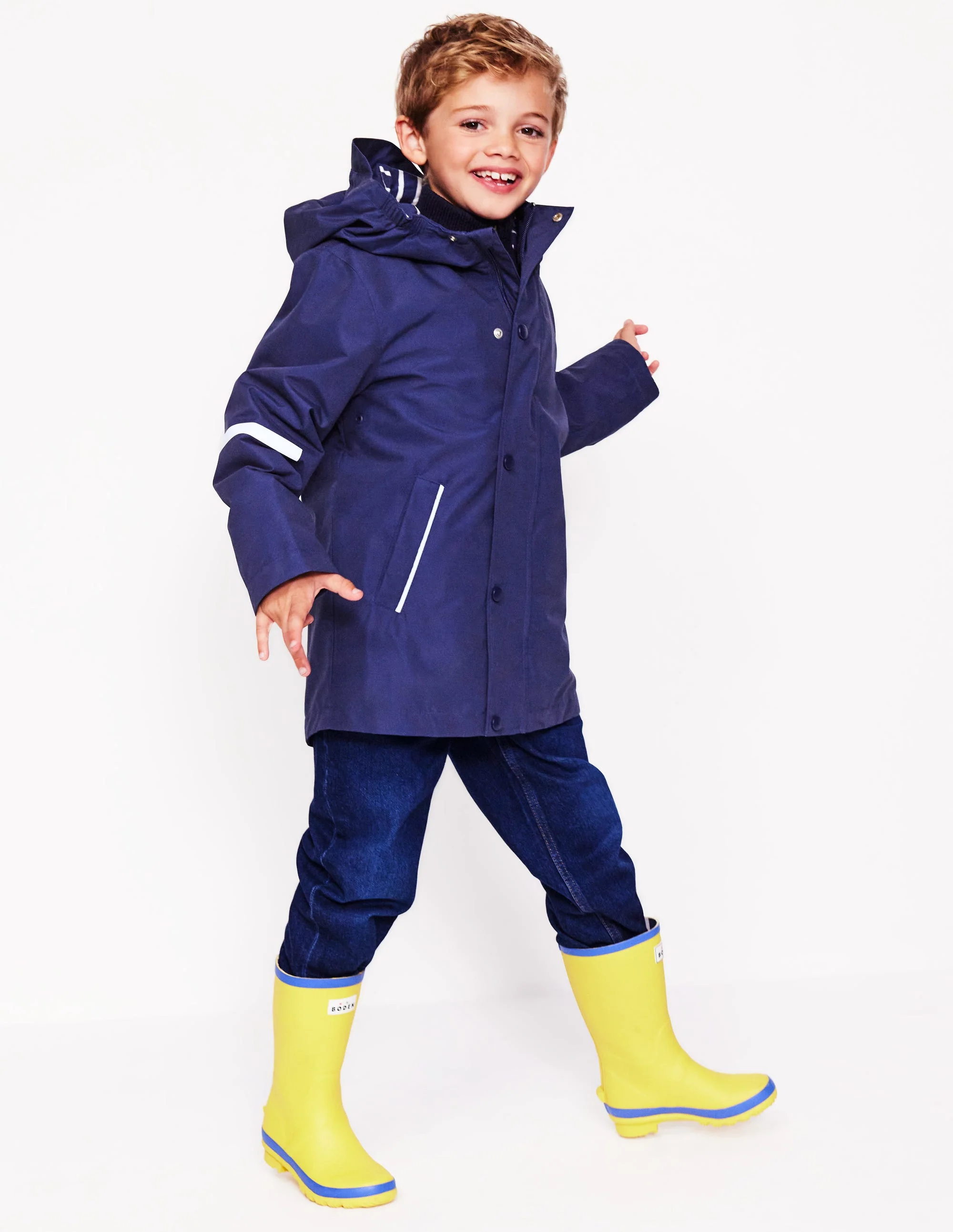 Waterproof Fisherman's Jacket-College Navy - Image 2