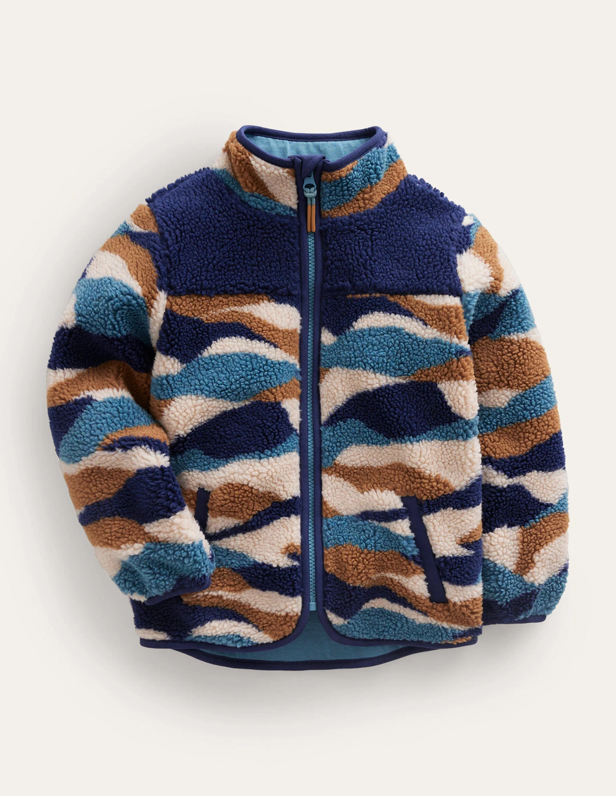 Zip Through Printed Fleece-Sandpiper Mountains