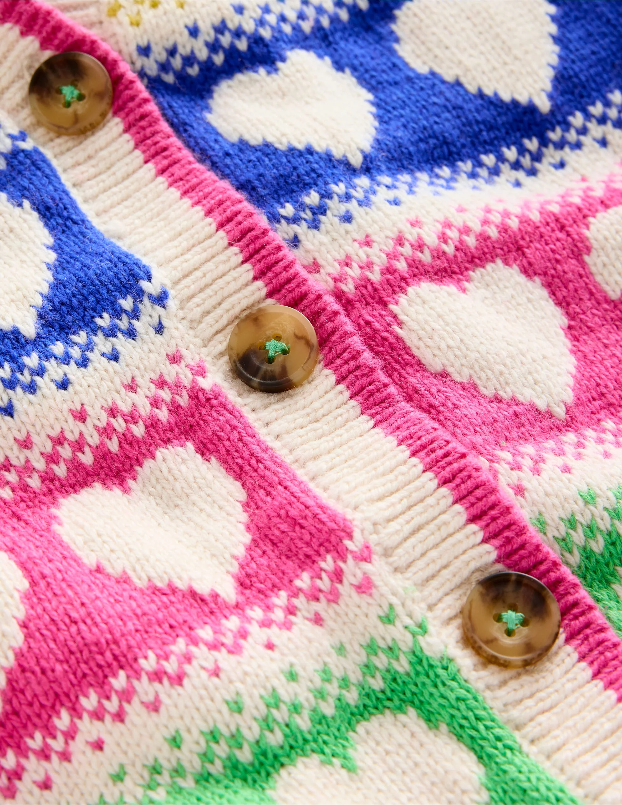 Flora Fun V-Neck Cardigan-Rainbow Hearts - Image 3