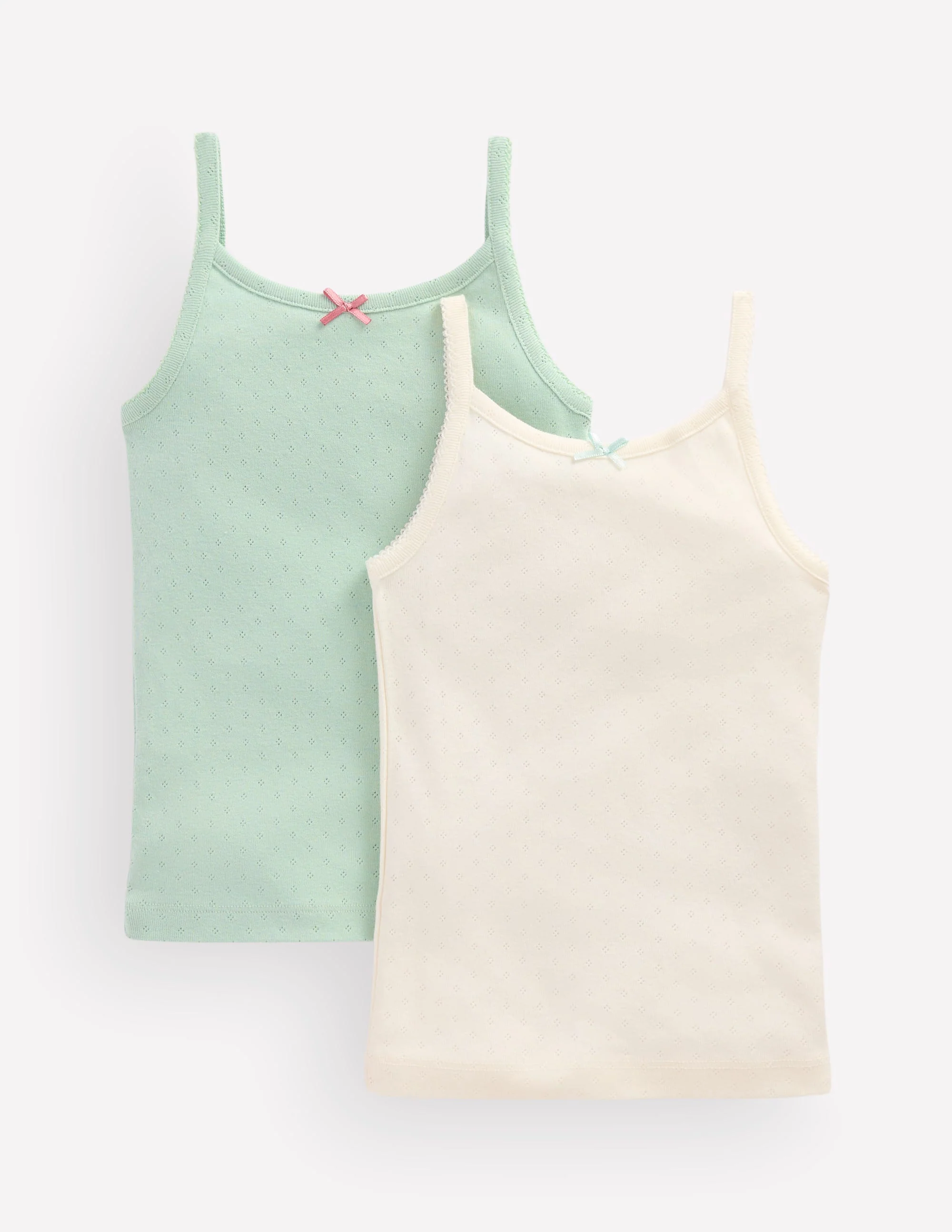 2 Pack Pointelle Vests-Harbor Grey