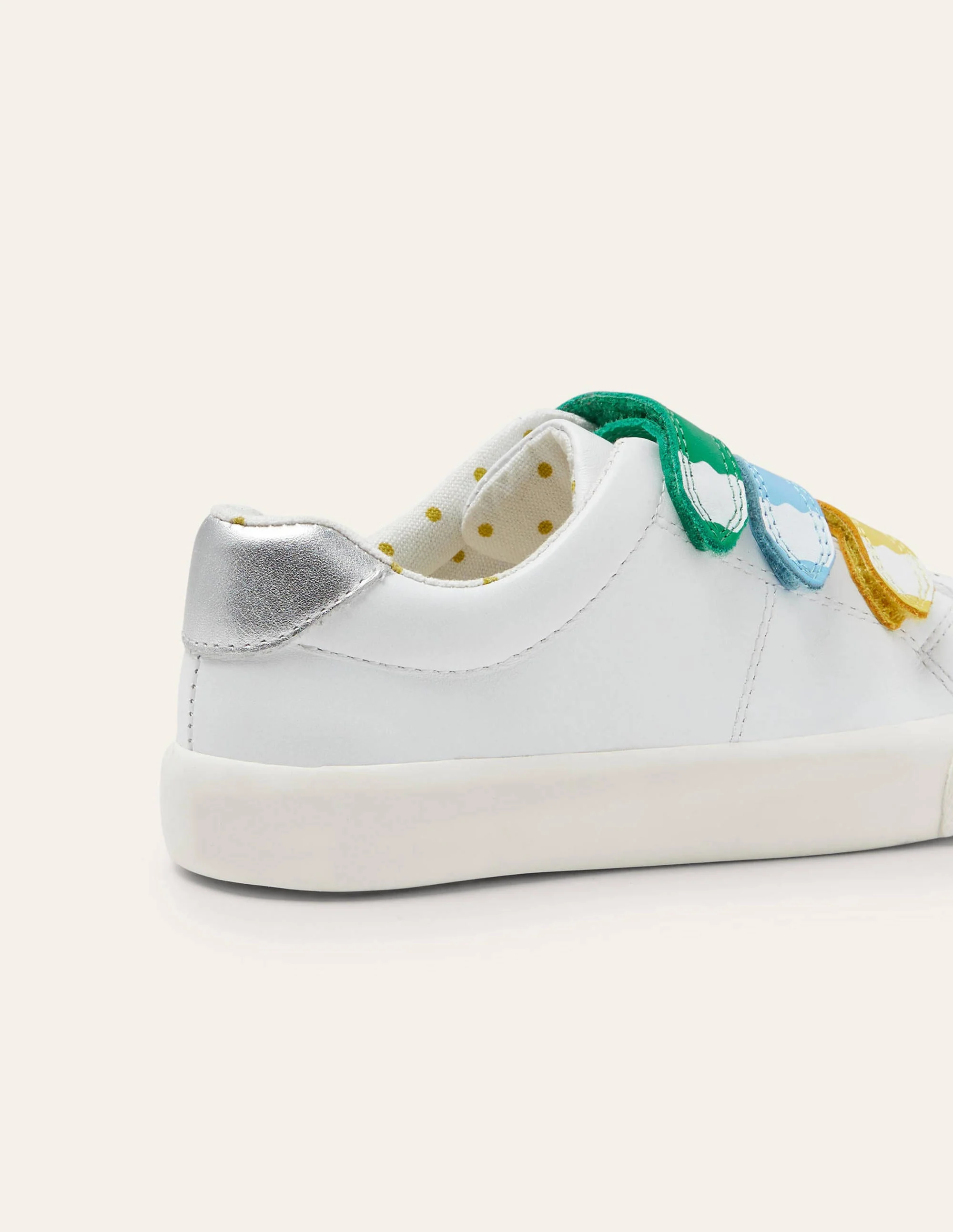 3 Strap Low Top Trainers-White Rainbow Pencil - Image 3
