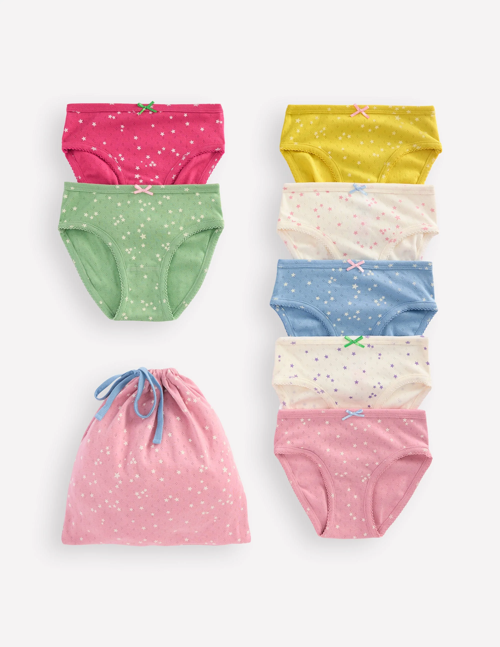 7-pack Pointelle Pants-Multi Stars
