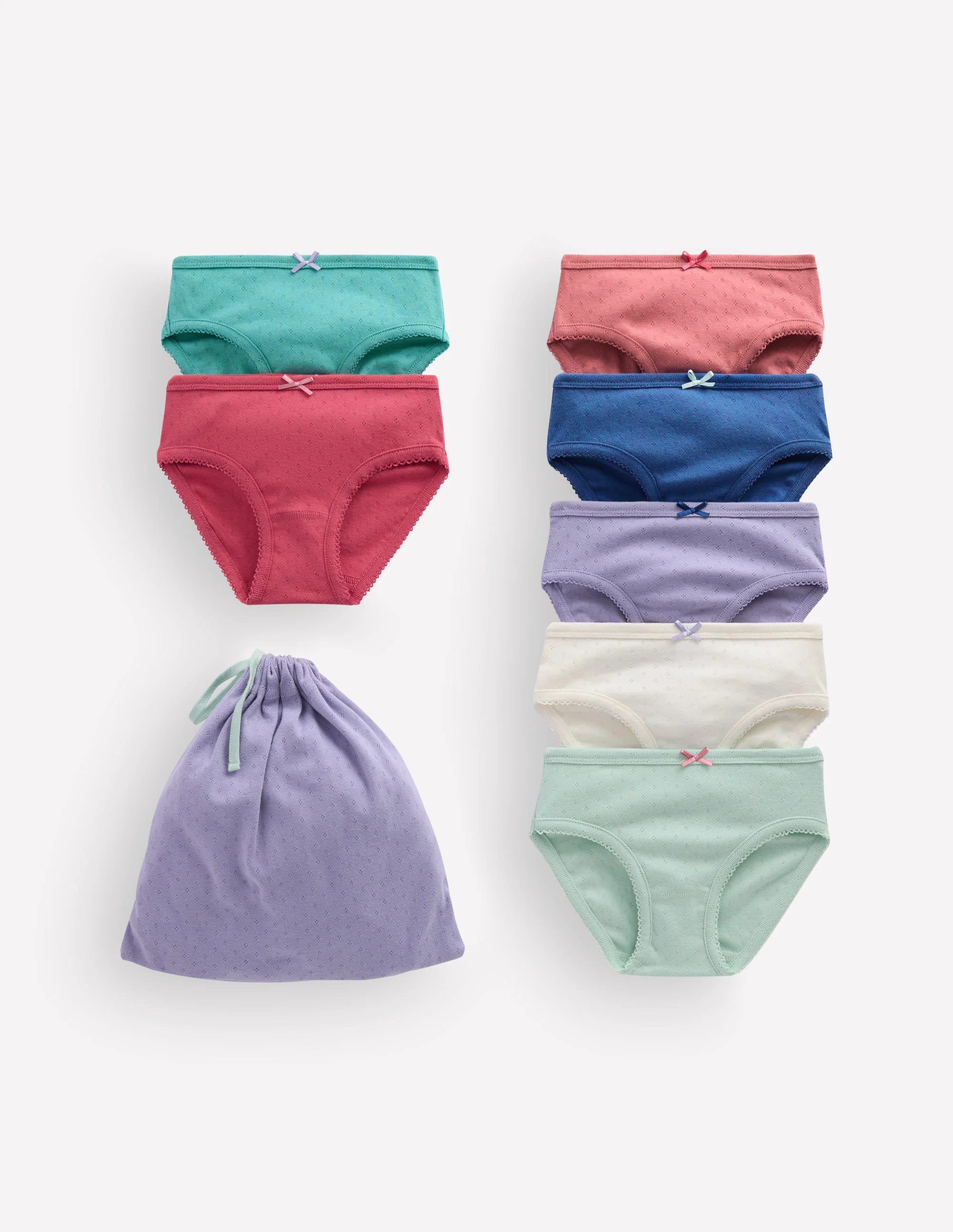 7-pack Pointelle Pants-Rosa floral