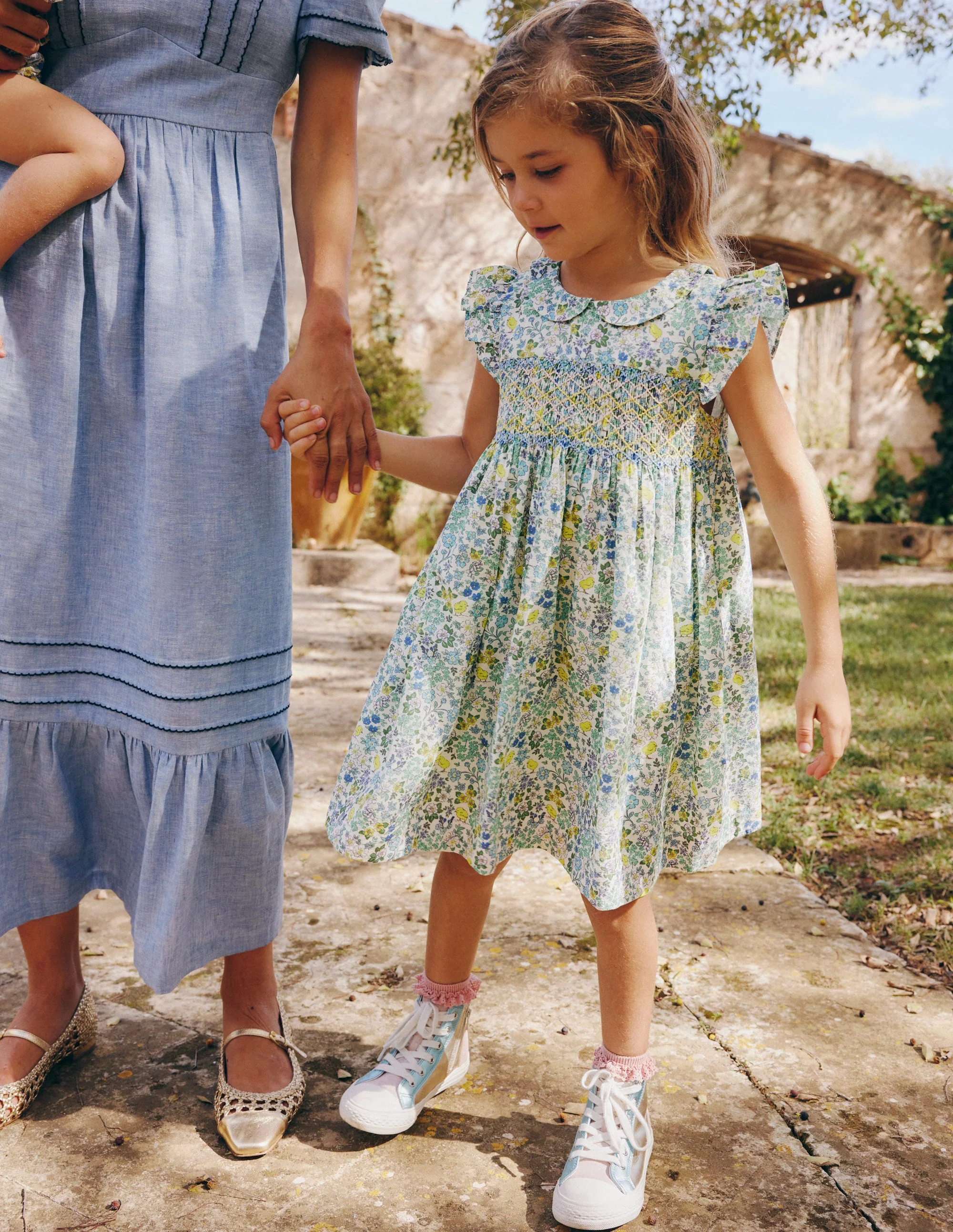 Adeline Smocked Dress-Easter Chick Floral - Image 4