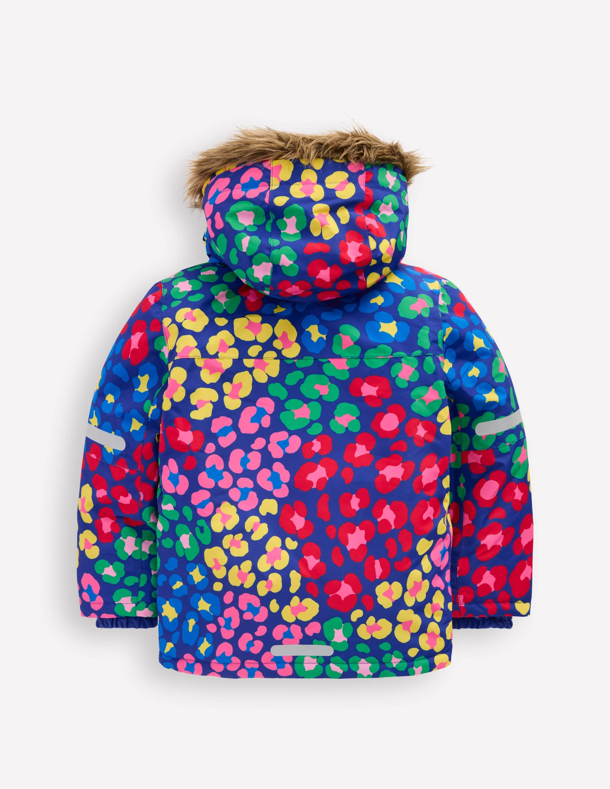 All-weather Waterproof Coat-Multi Rainbow Leopard - Image 2