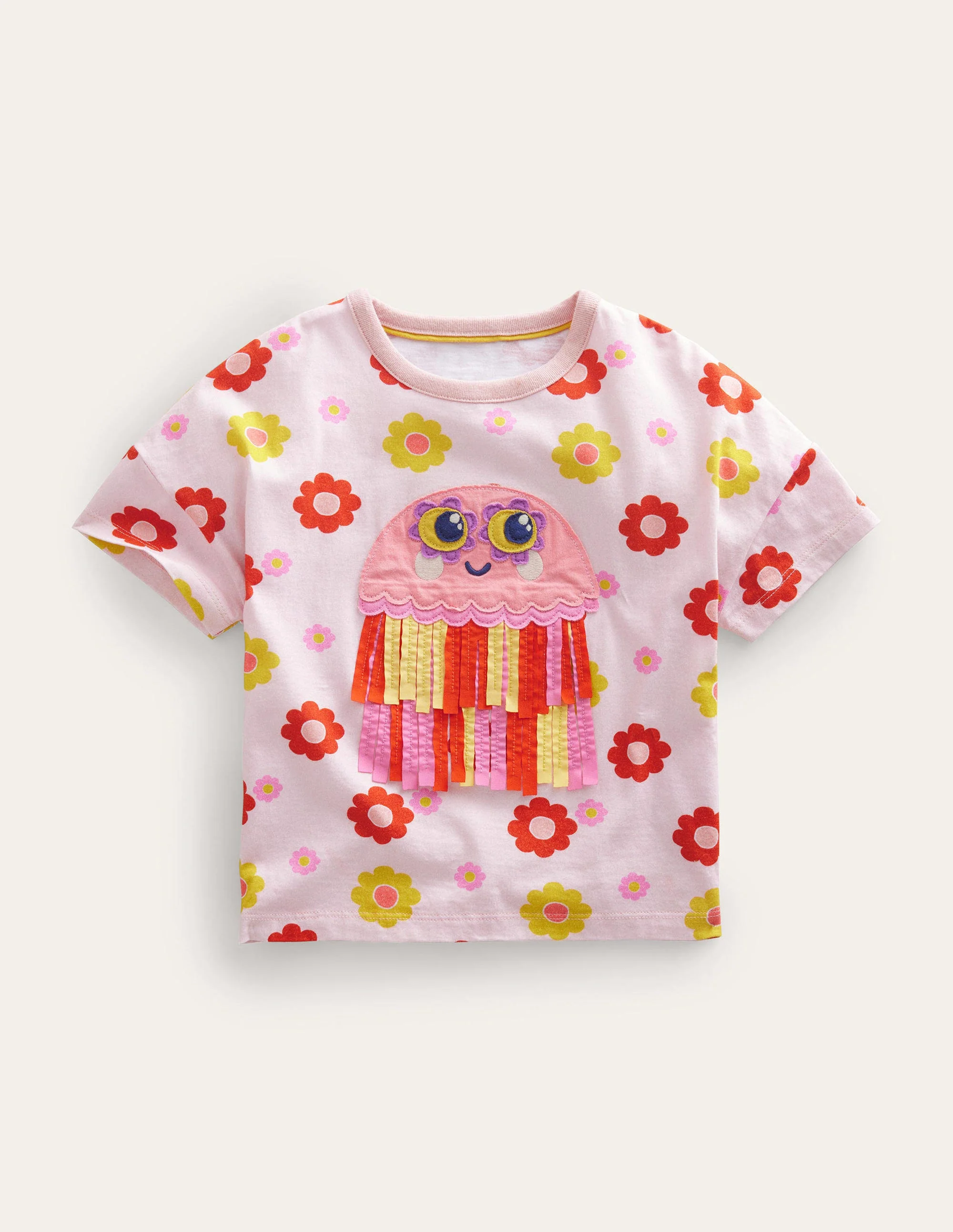 Appliqué Flutter Jellyfish Top-Fire Red Jellyfish