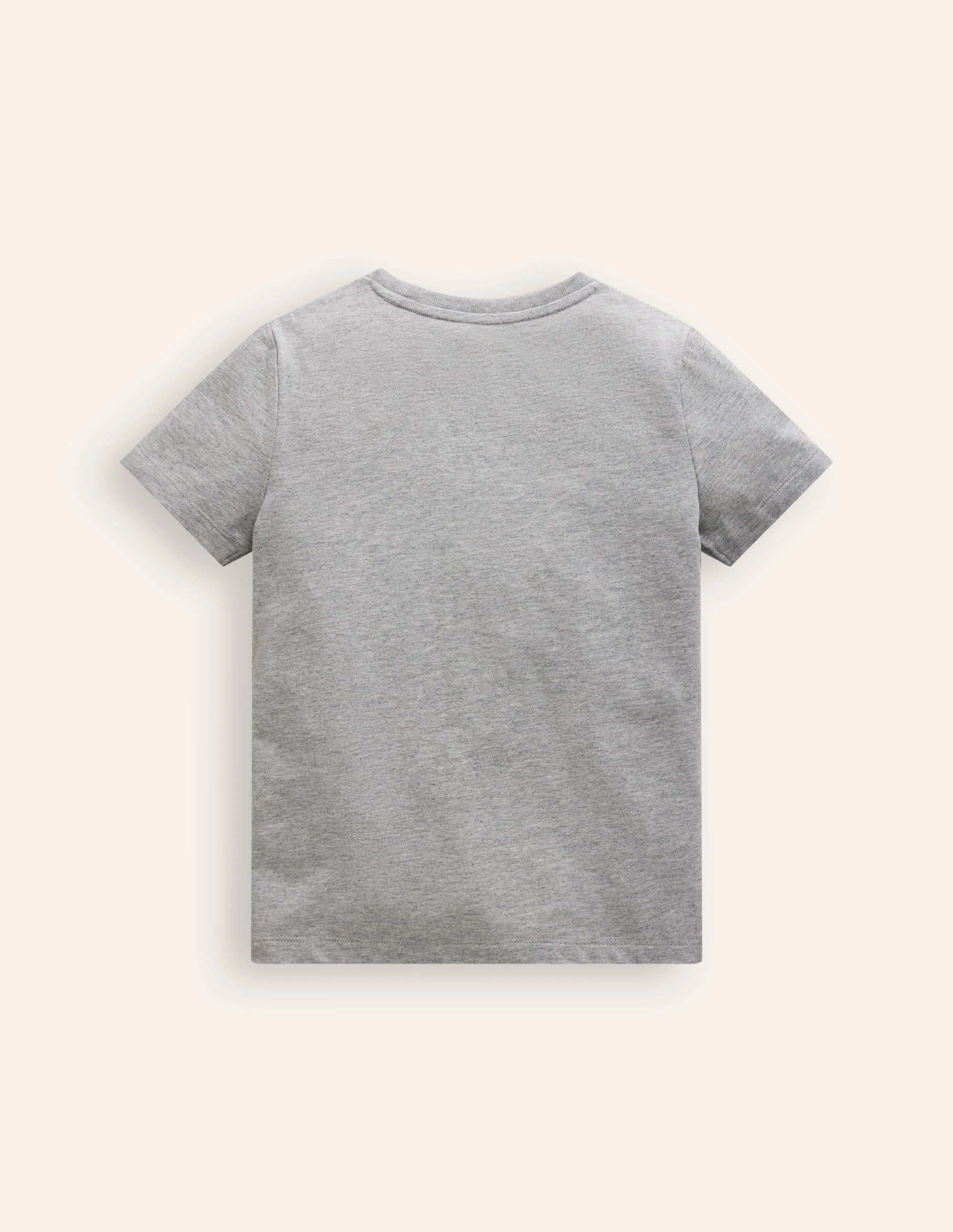 Appliqué Motif T-shirt-Grey Marl - Image 5