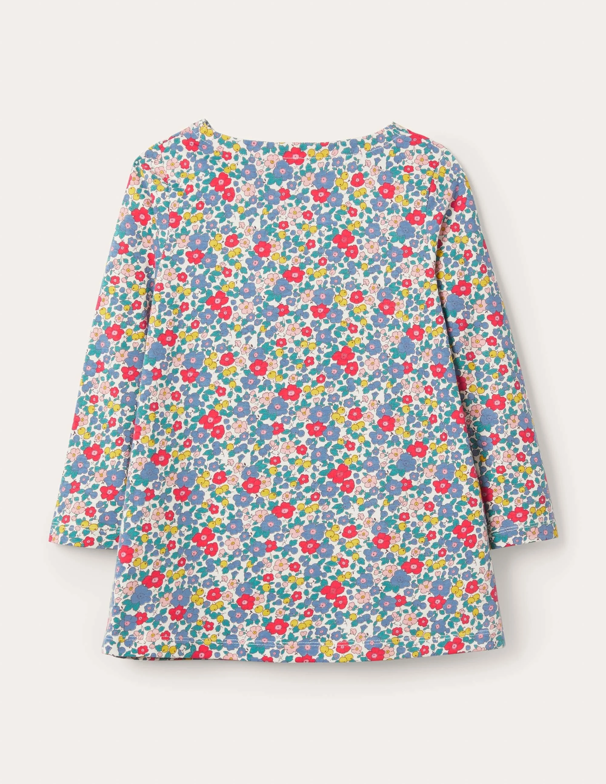 Appliqué Pocket Tunic-Floral Blossom Cherries - Image 2