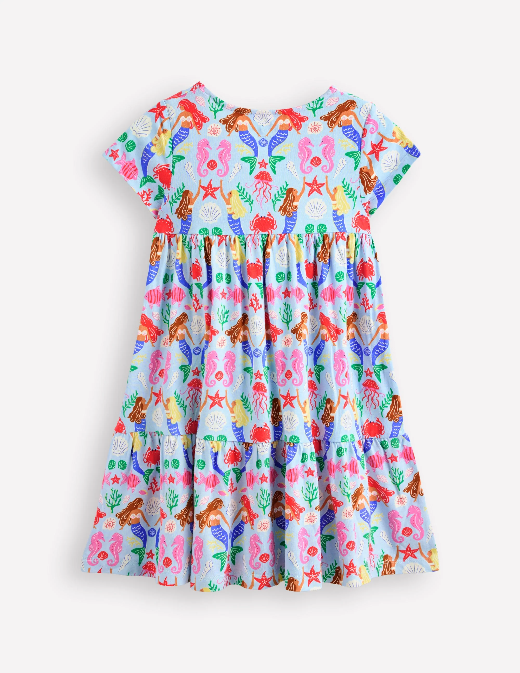 Ariel Twirly Jersey Dress-Pale Blue Mermaids - Image 2