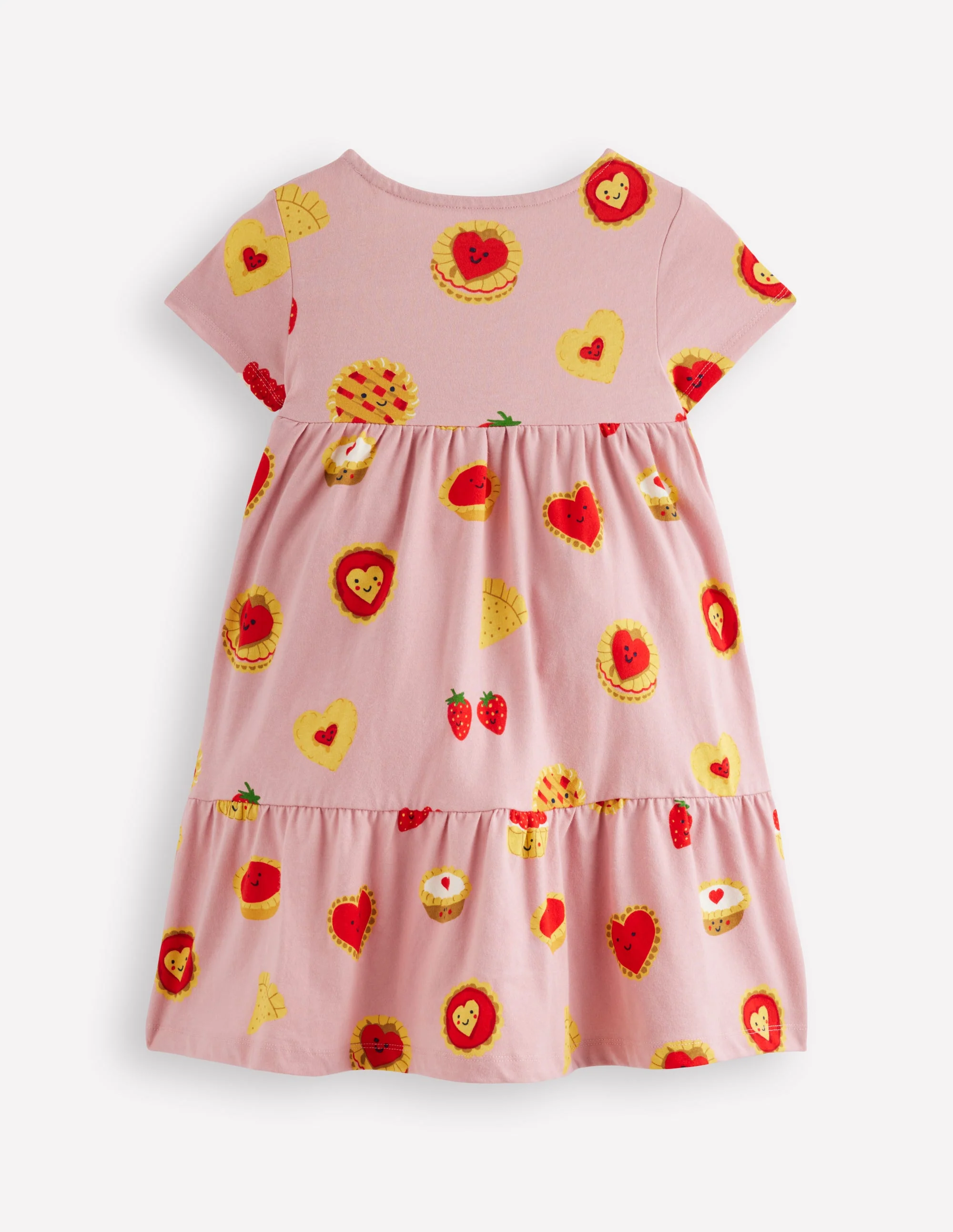 Ariel Twirly Jersey Dress-Vintage Pink Sweet Treats - Image 2