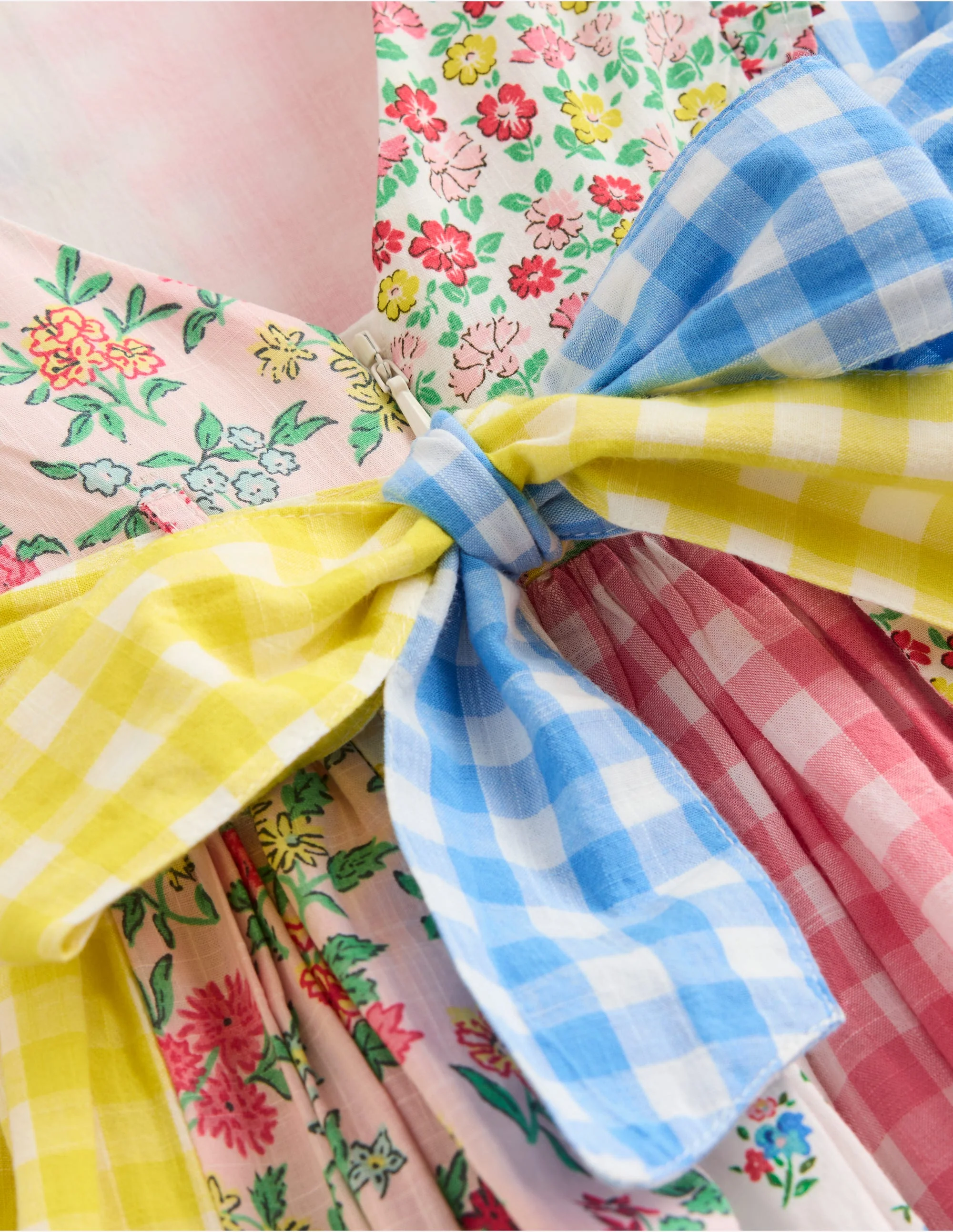 Bow Back Midi Dress-Patchwork Floral - Image 7