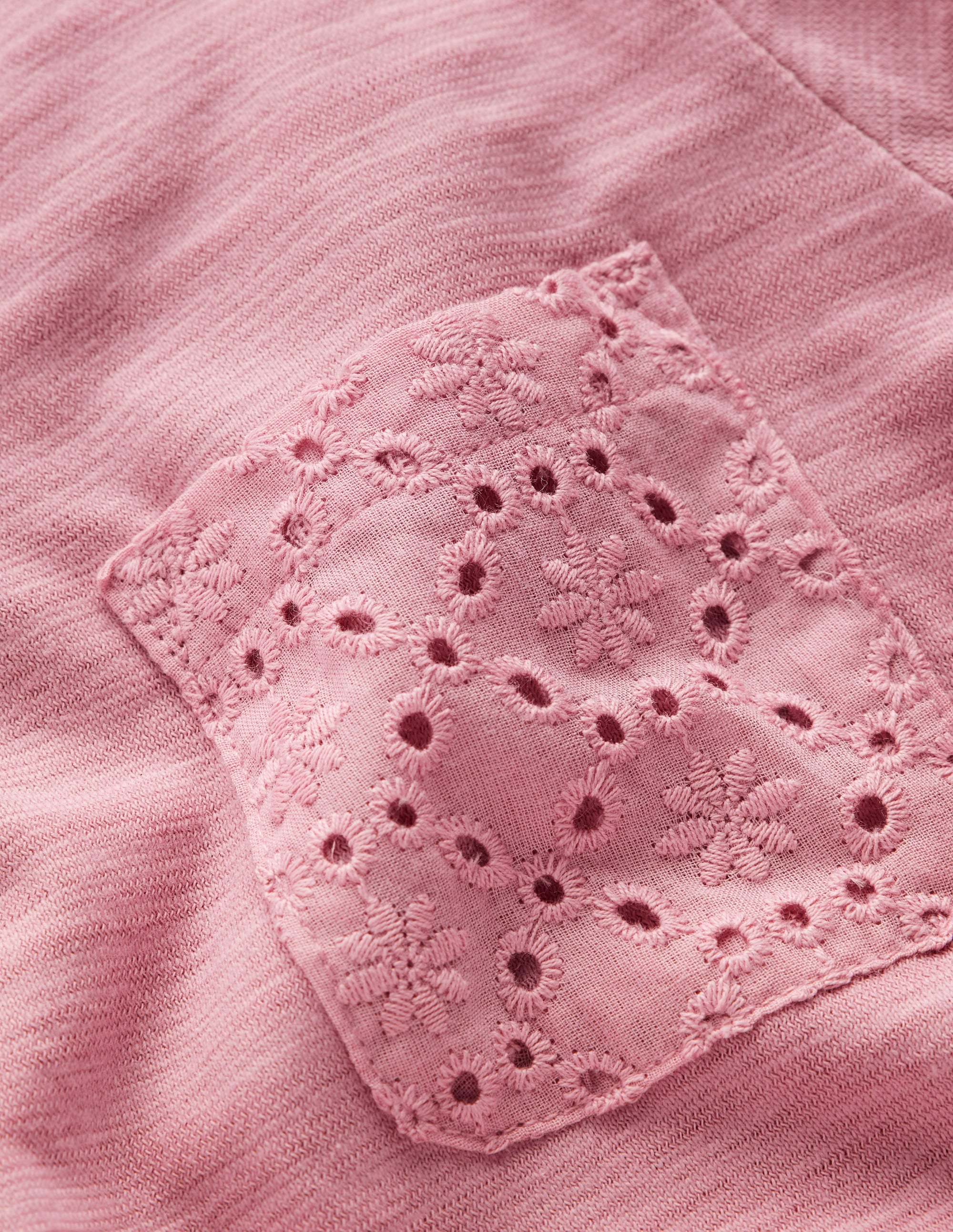 Broderie Pocket Jersey Dress-Pink Haze - Image 3