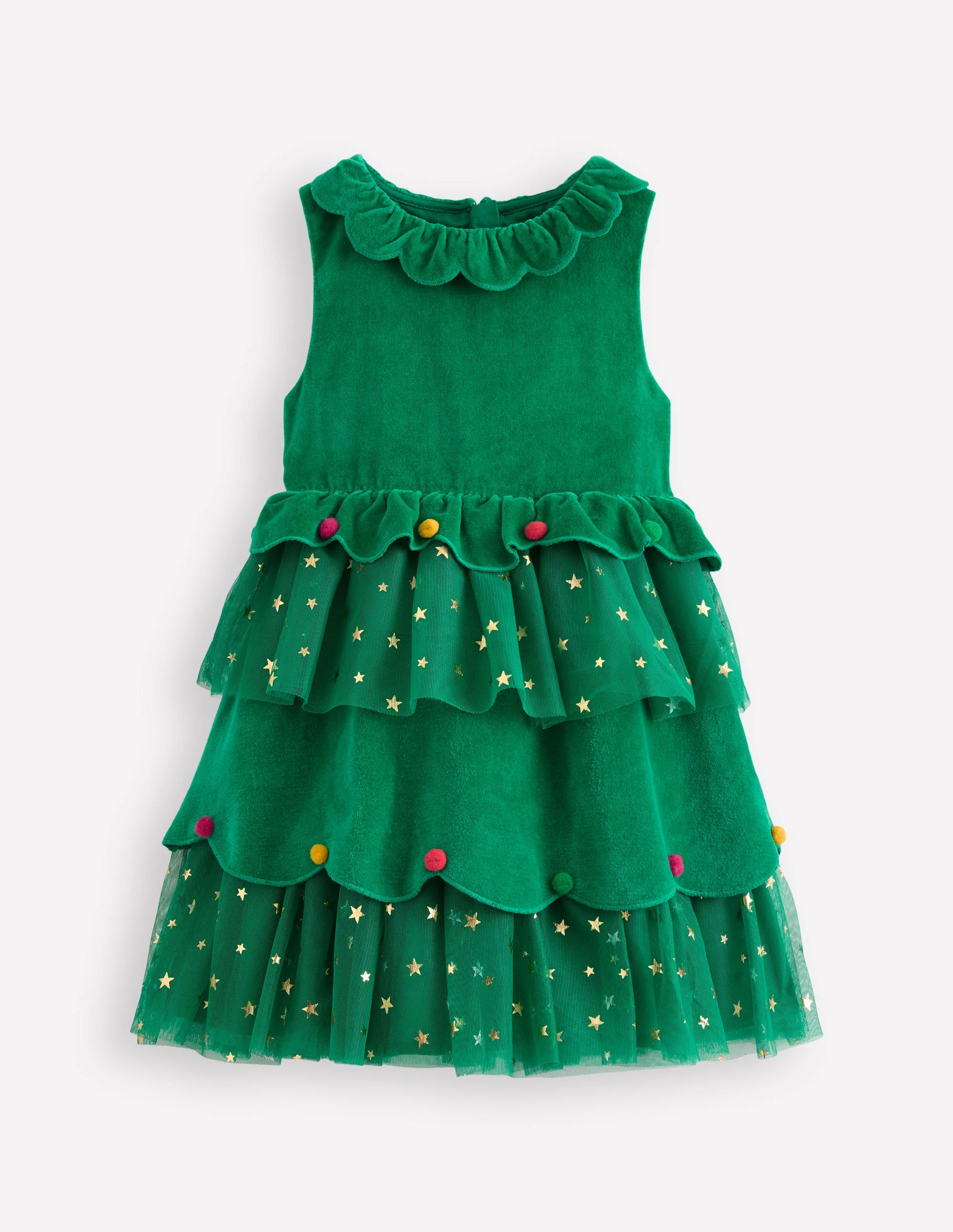 Christmas Tree Tulle Dress-Shady Green