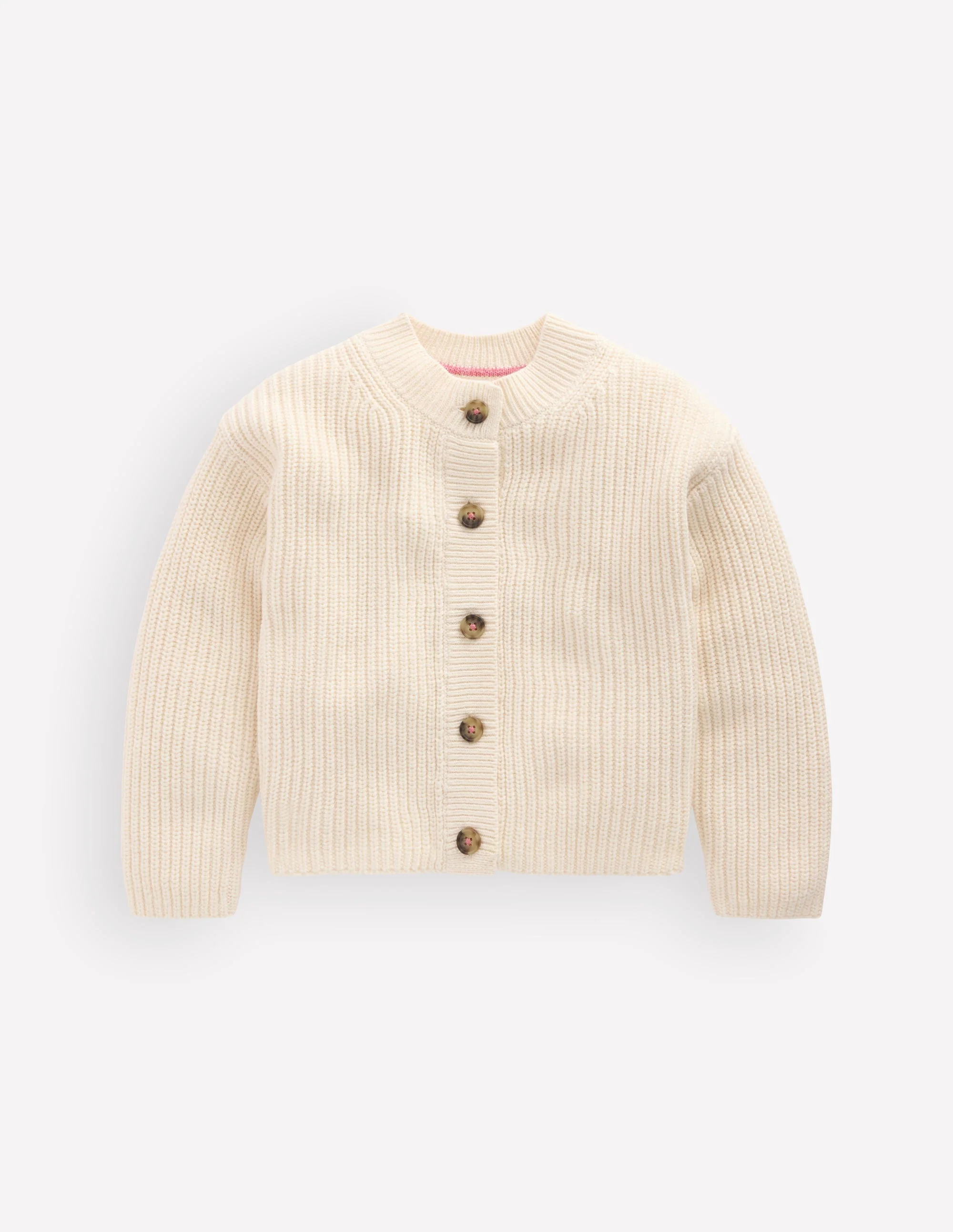Chunky Everyday Cardigan-Ecru Marl - Image 2