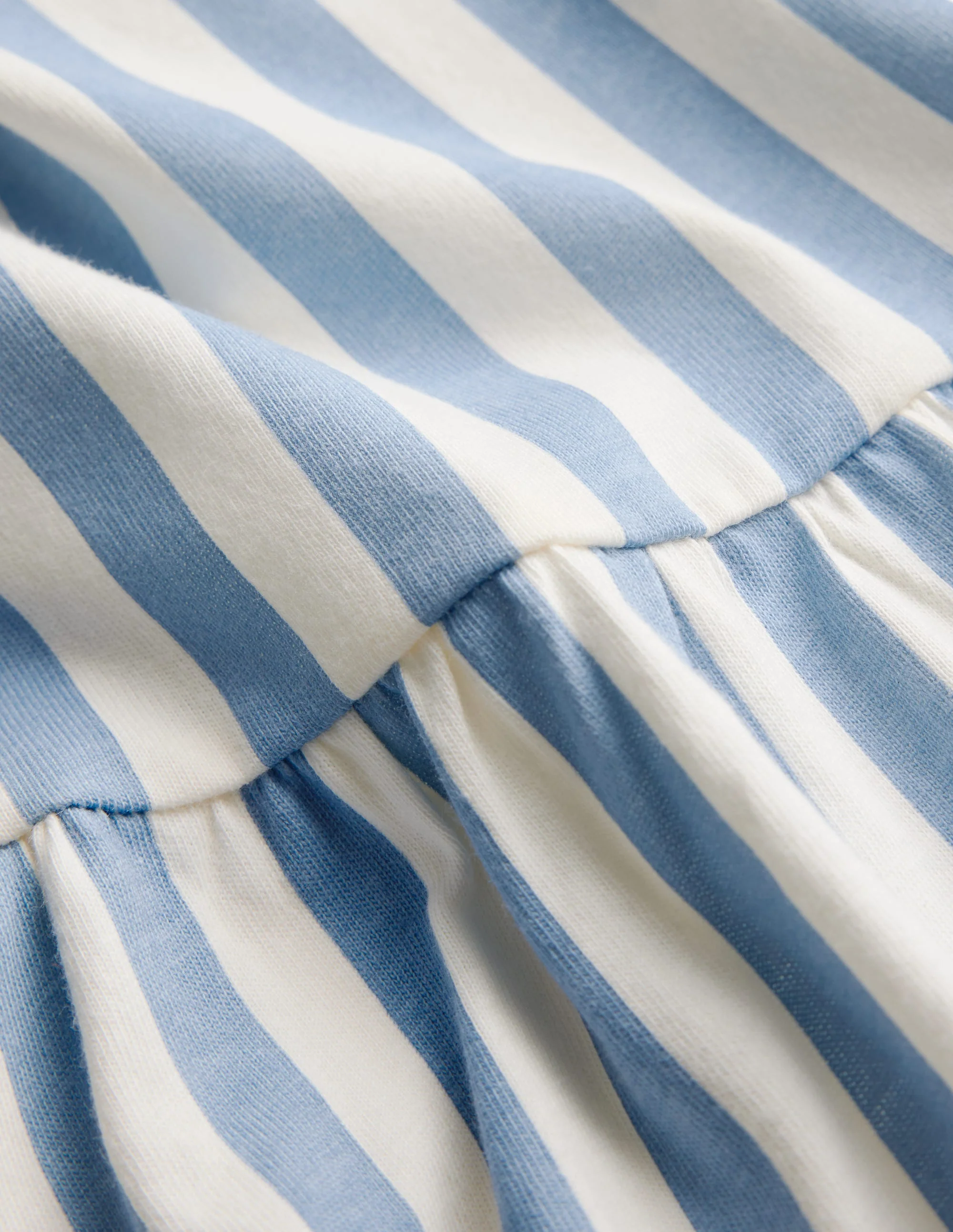 Clover Bow Back Jersey Dress-Salt Blue/ Ivory Stripe - Image 5