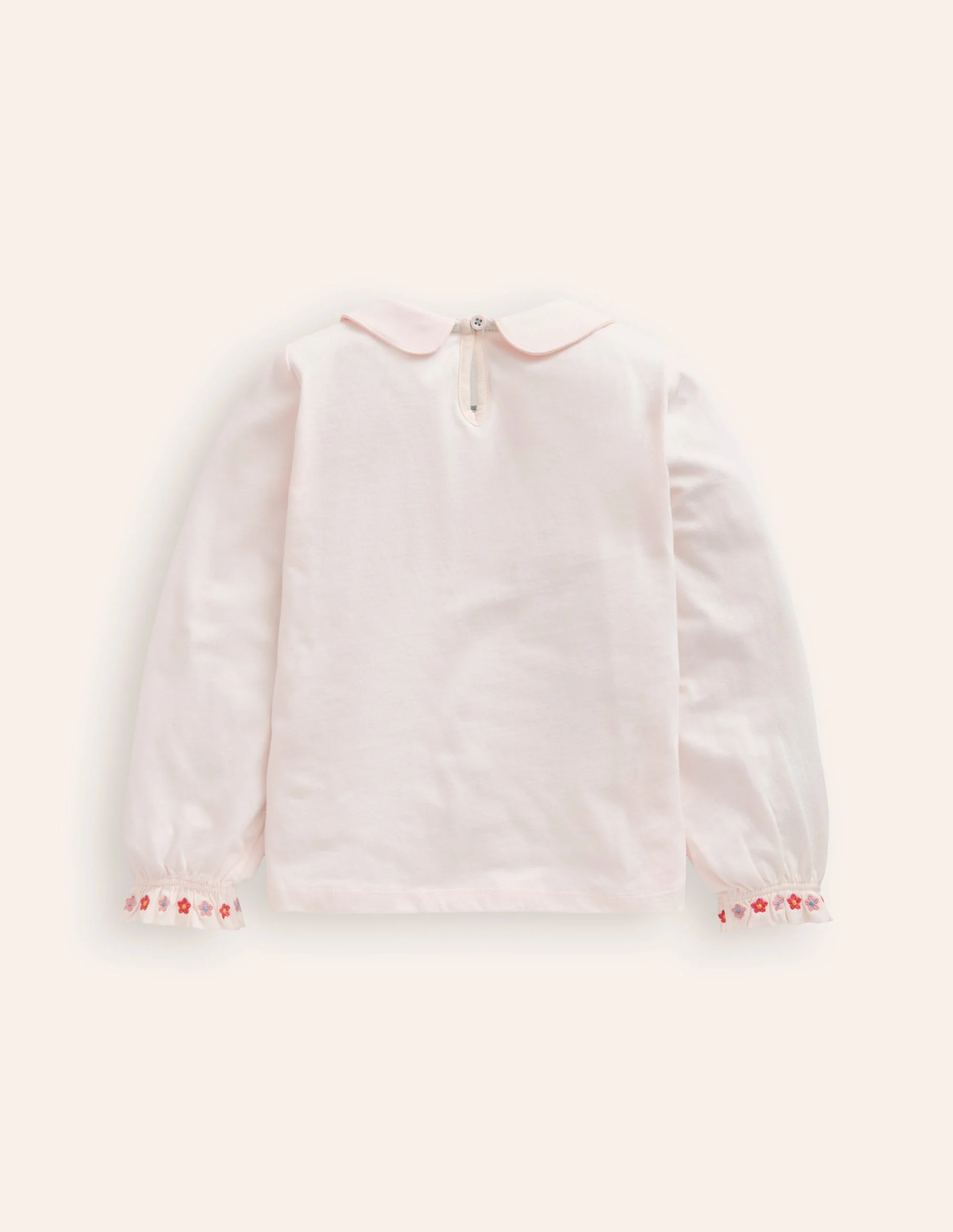 Collared Jersey Top-Ivory Embroidery - Image 2