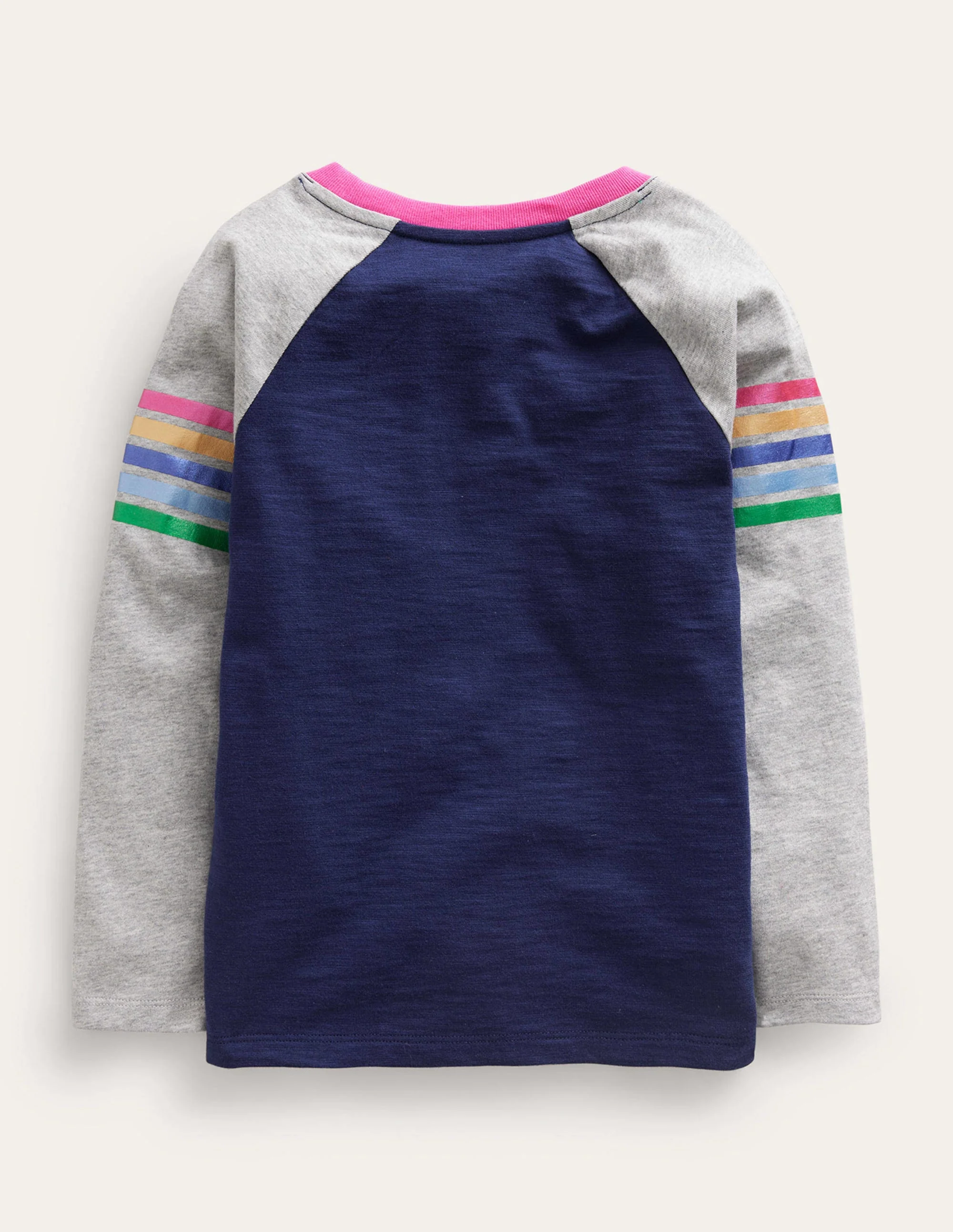 Colourblock Raglan T-shirt-Starboard Blue Metallic - Image 2