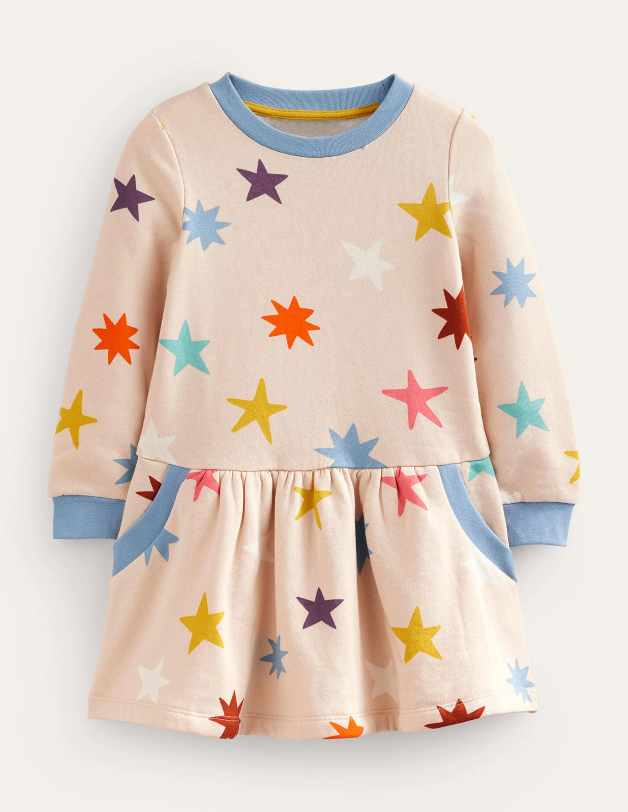 Cosy Printed Sweatshirt Dress-Sandpiper Multi Star