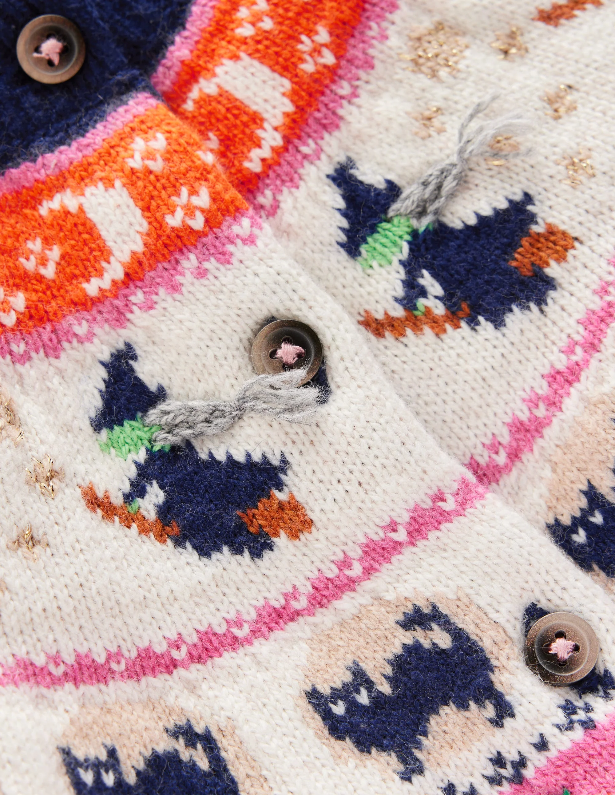 Edie Fair Isle Cardigan-College Navy Halloween - Image 3
