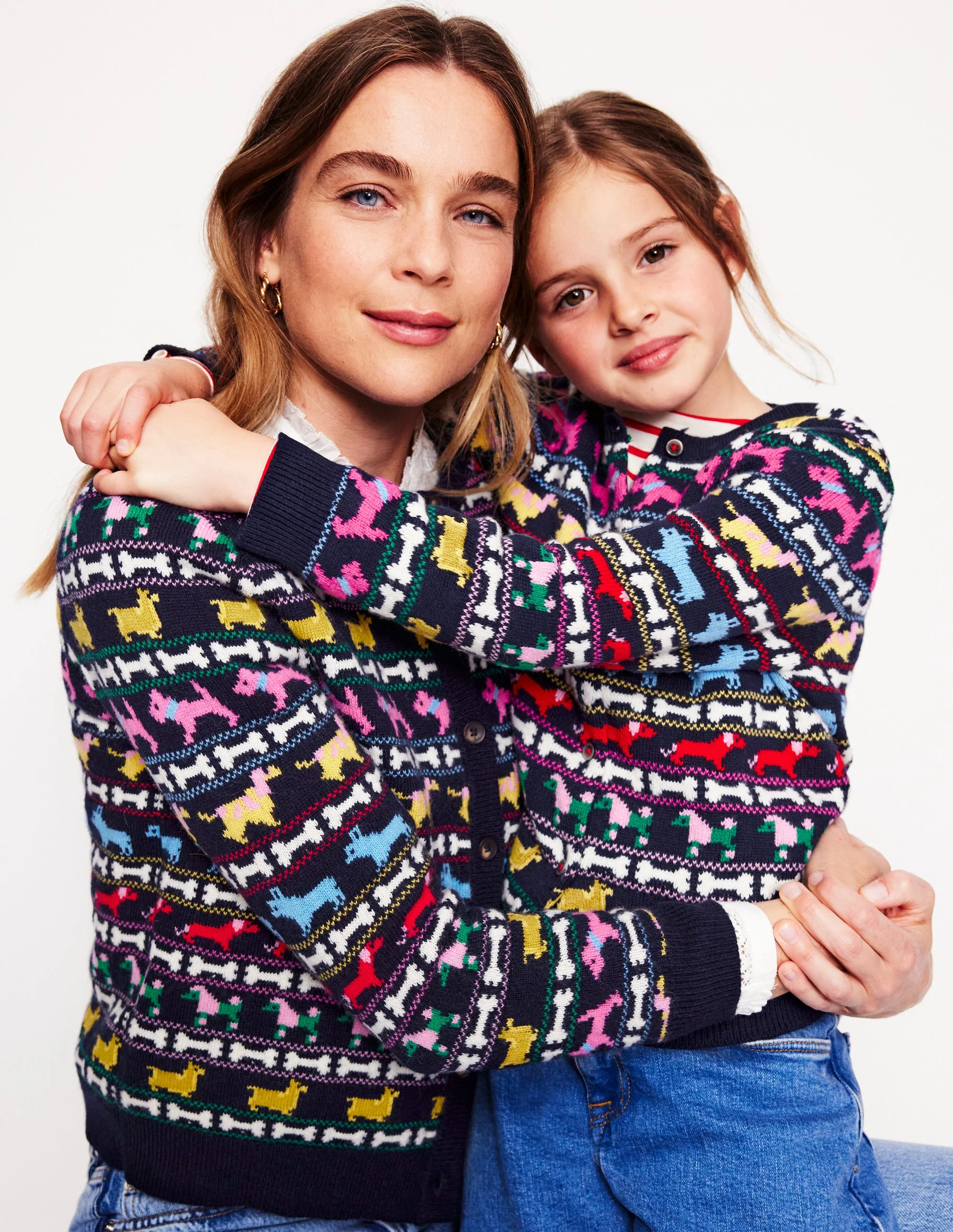 Edie Fair Isle Cardigan-Navy Multi Dogs - Image 7