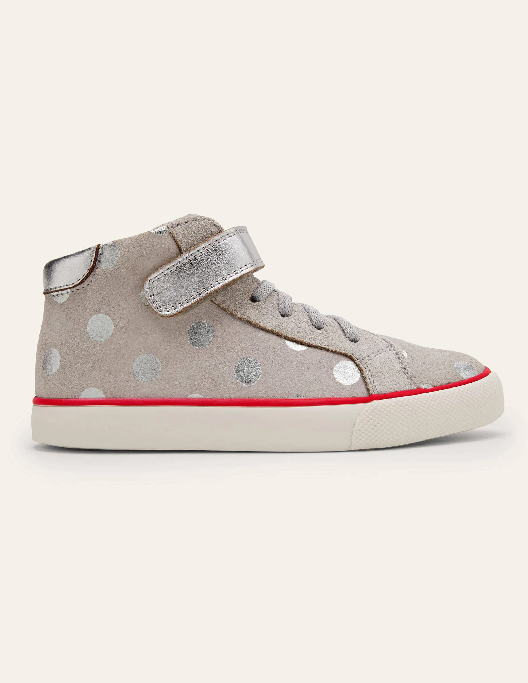 Elasticated Lace High Tops-Silver Spot - Image 2