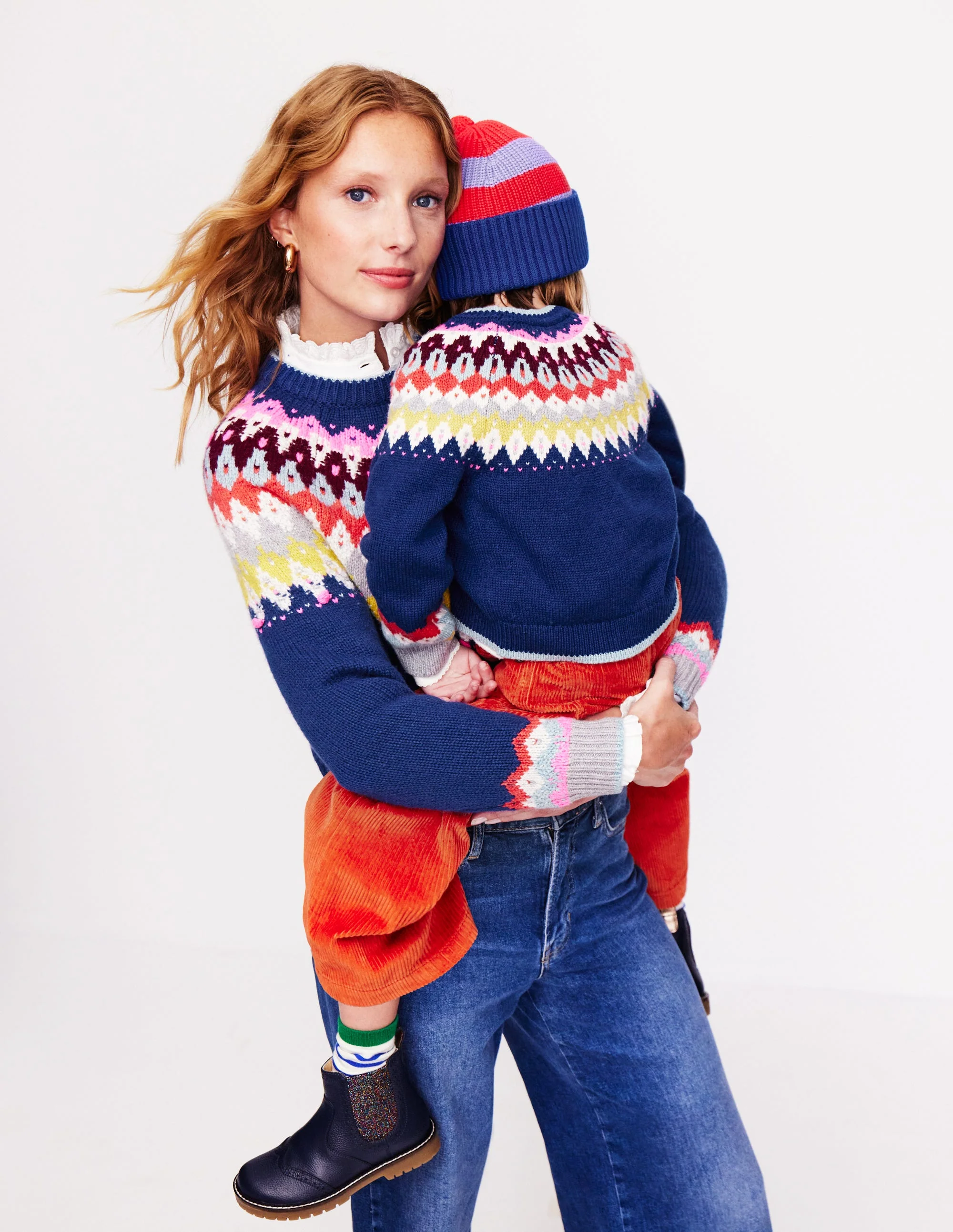 Eleanor Fair Isle Jumper-Sapphire Blue - Image 5