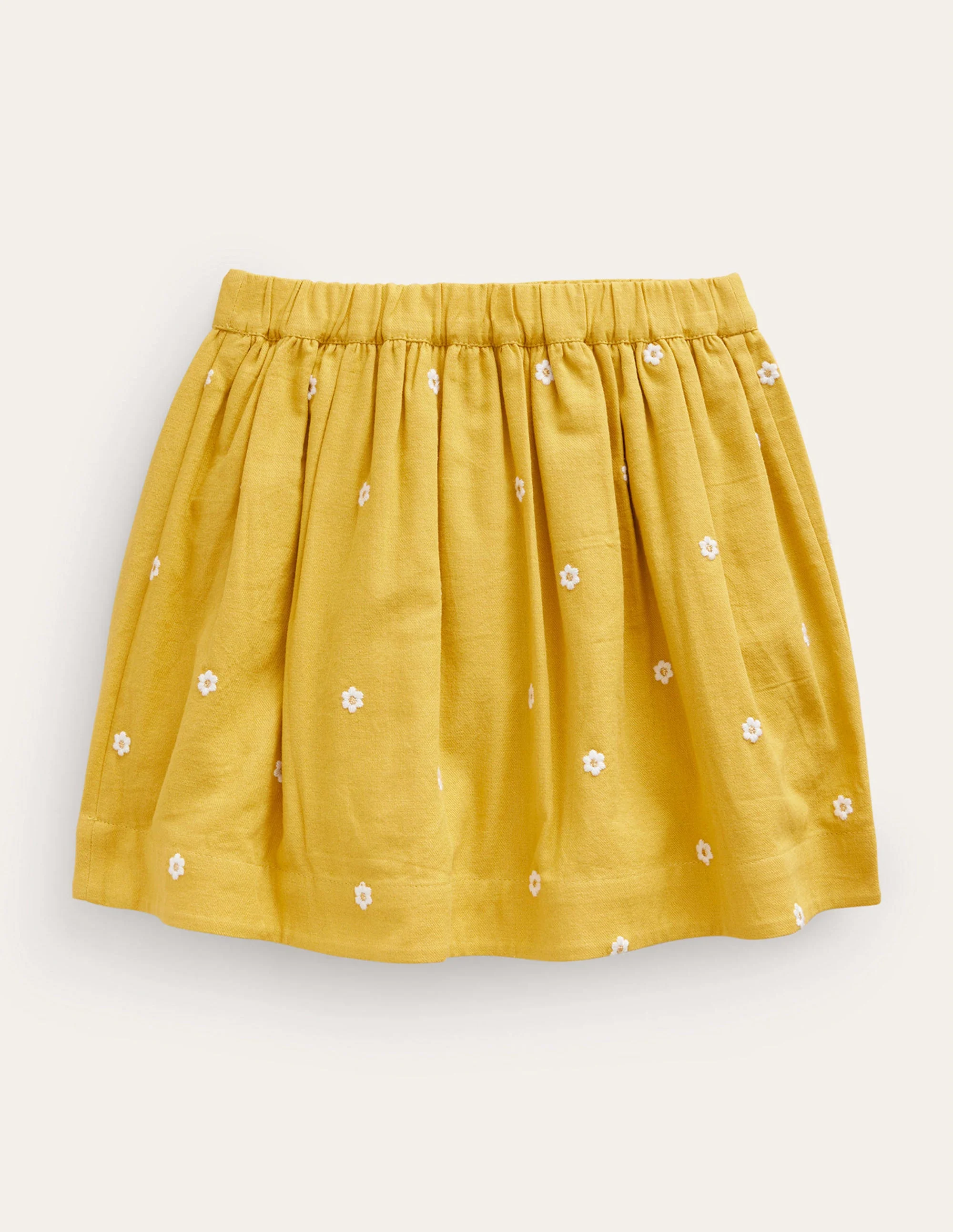 Embroidered Twirly Skirt-Honeycomb Yellow Daisy - Image 2