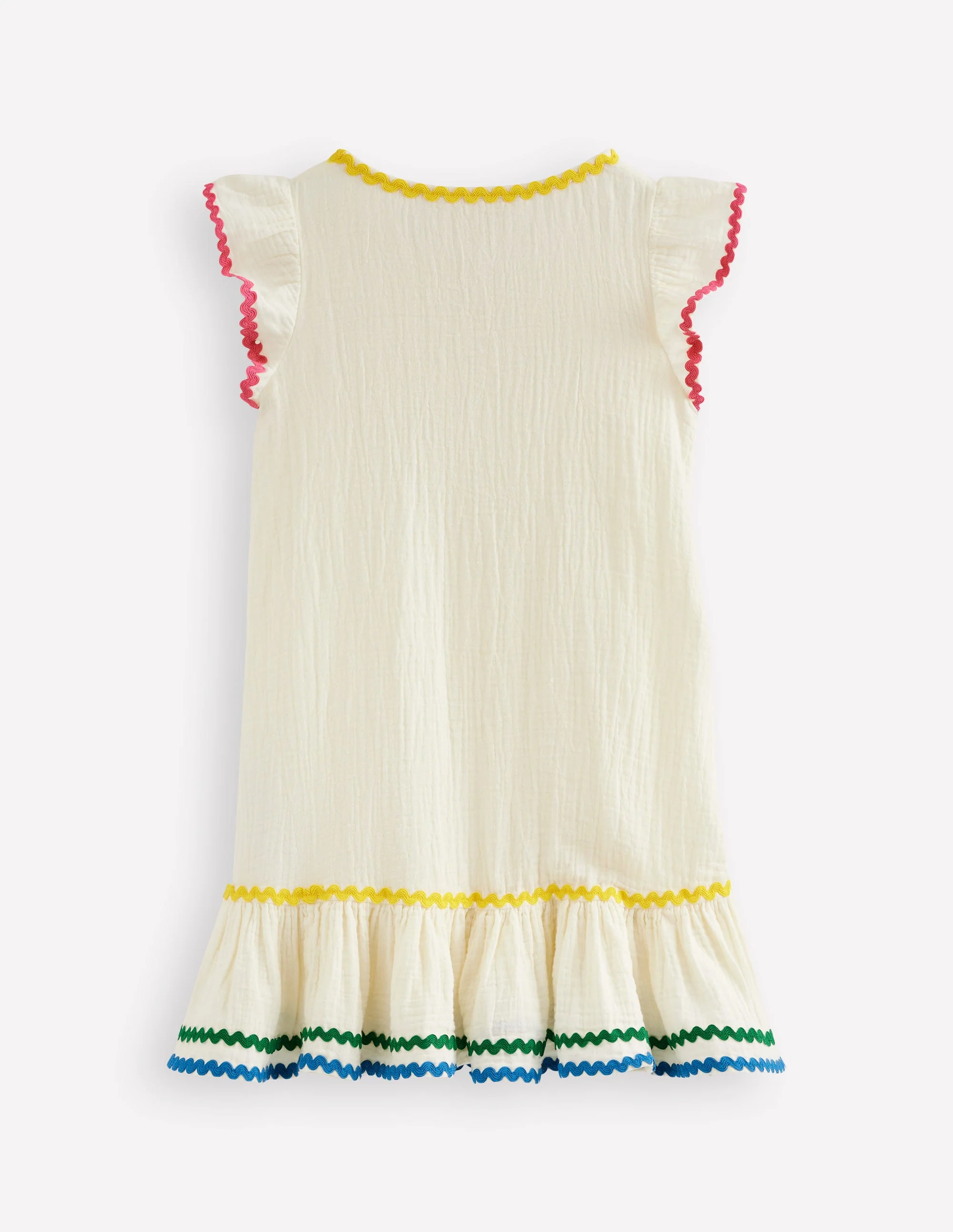 Emmy Woven Beach Dress-Ivory Ric Rac - Image 2