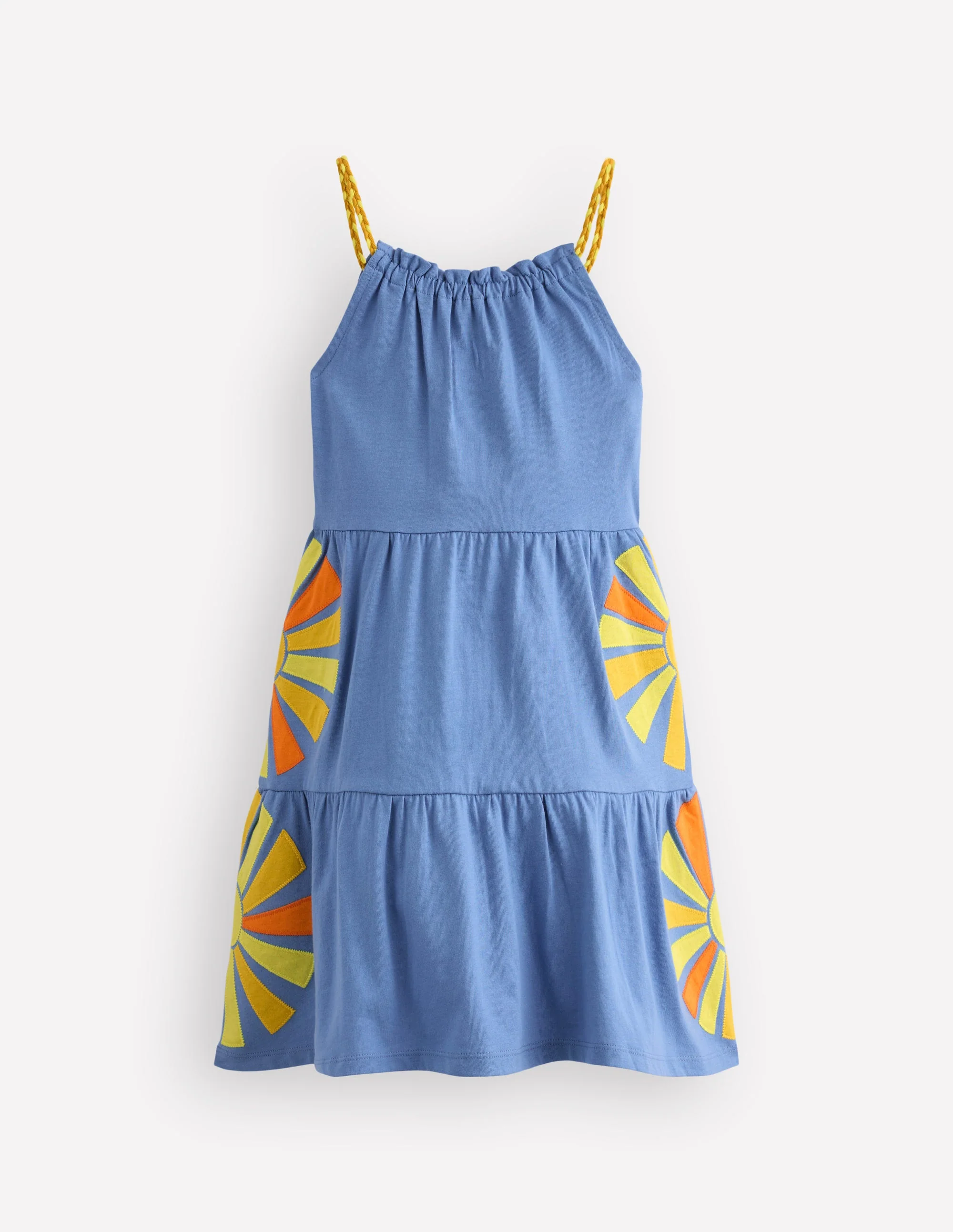 Enola Appliqué Jersey Dress-Salt Blue Sunrays - Image 3