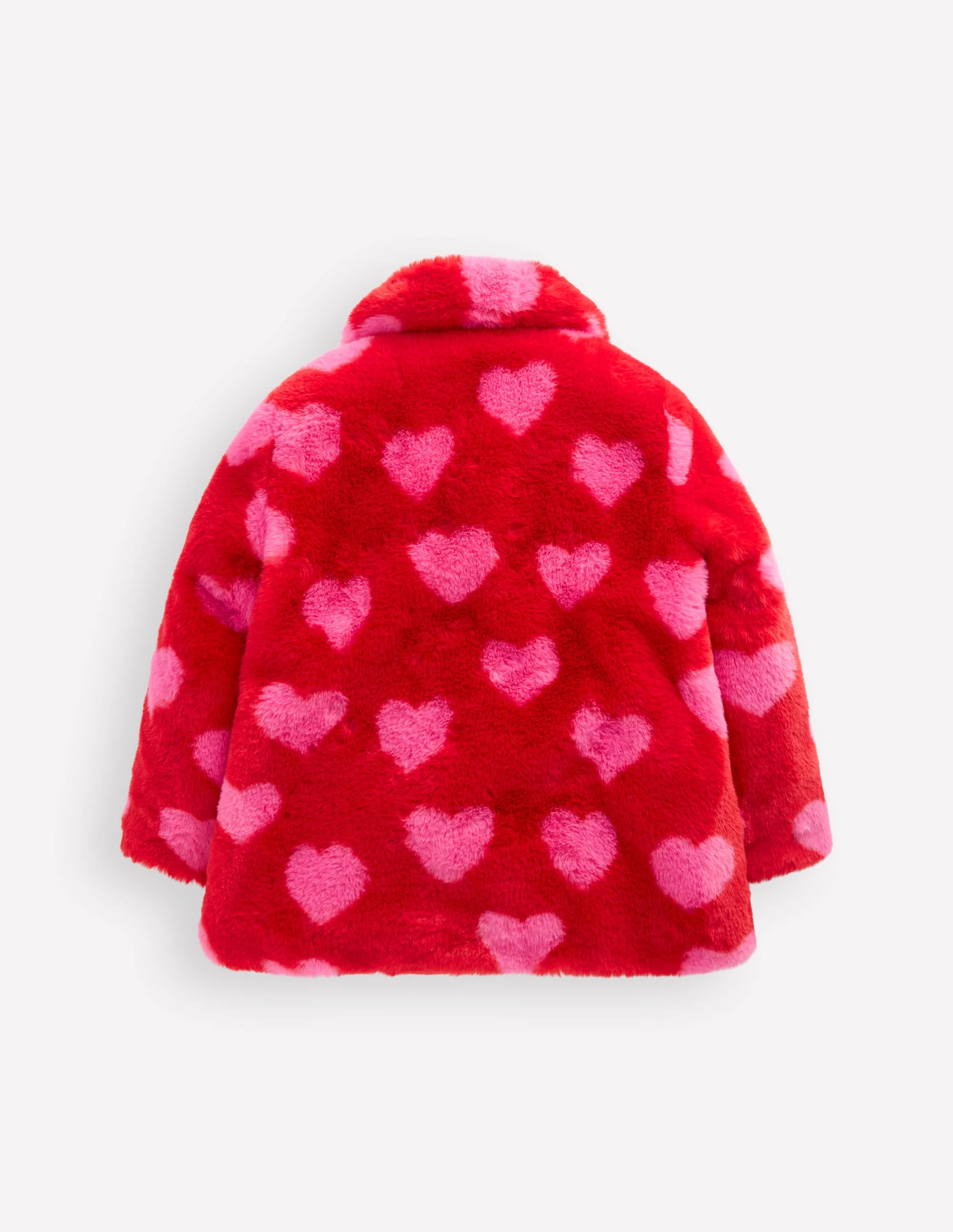 Faux Fur Collared Coat-Hearts - Image 2