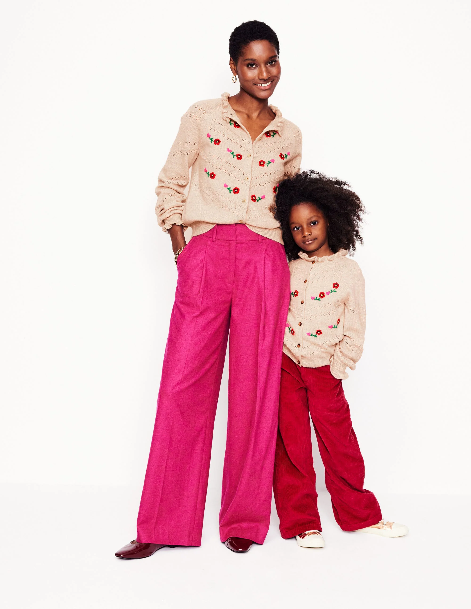 Faye Embroidered Cardigan-Ecru Marl - Image 5