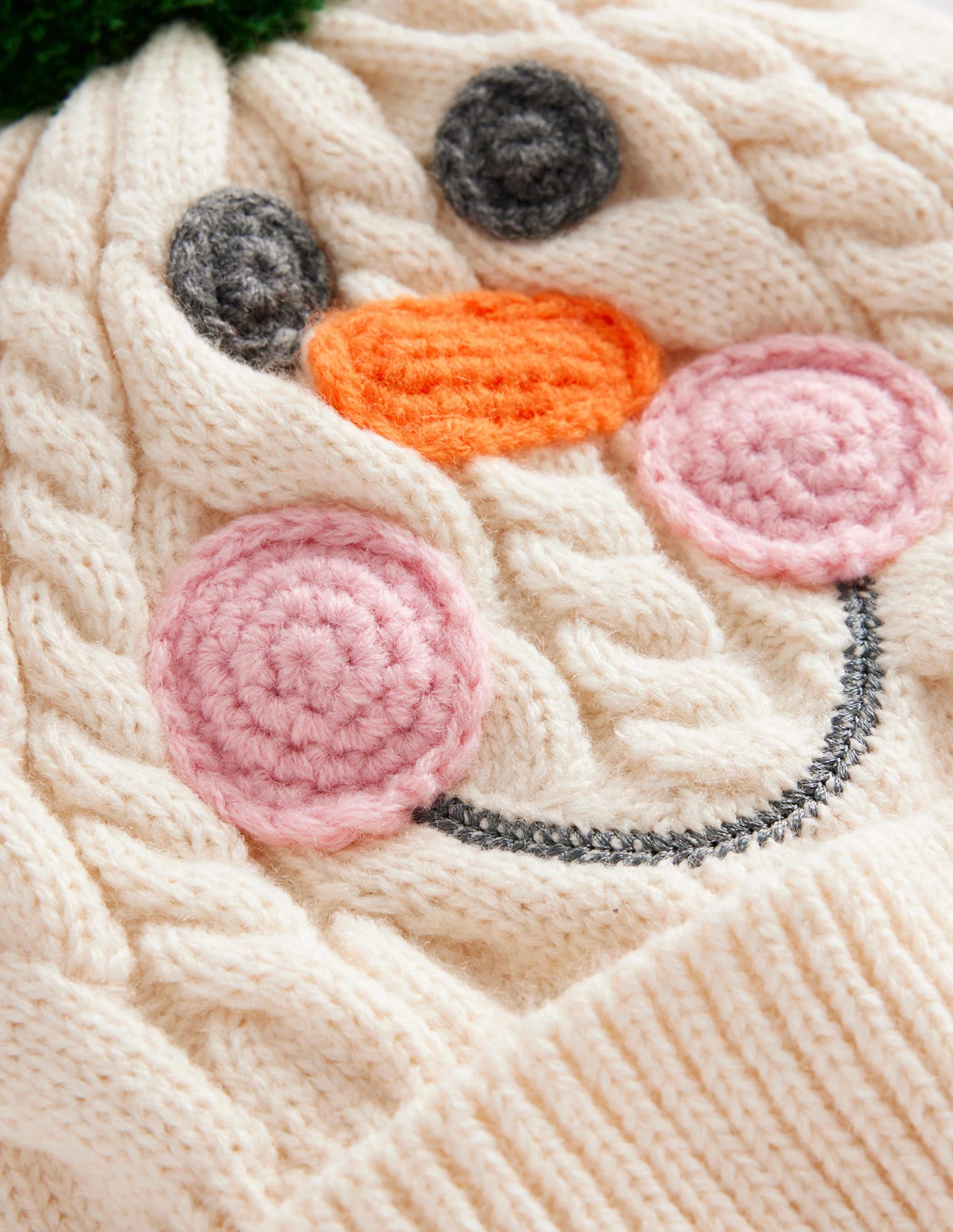 Festive Knitted Beanie-Snowman - Image 2